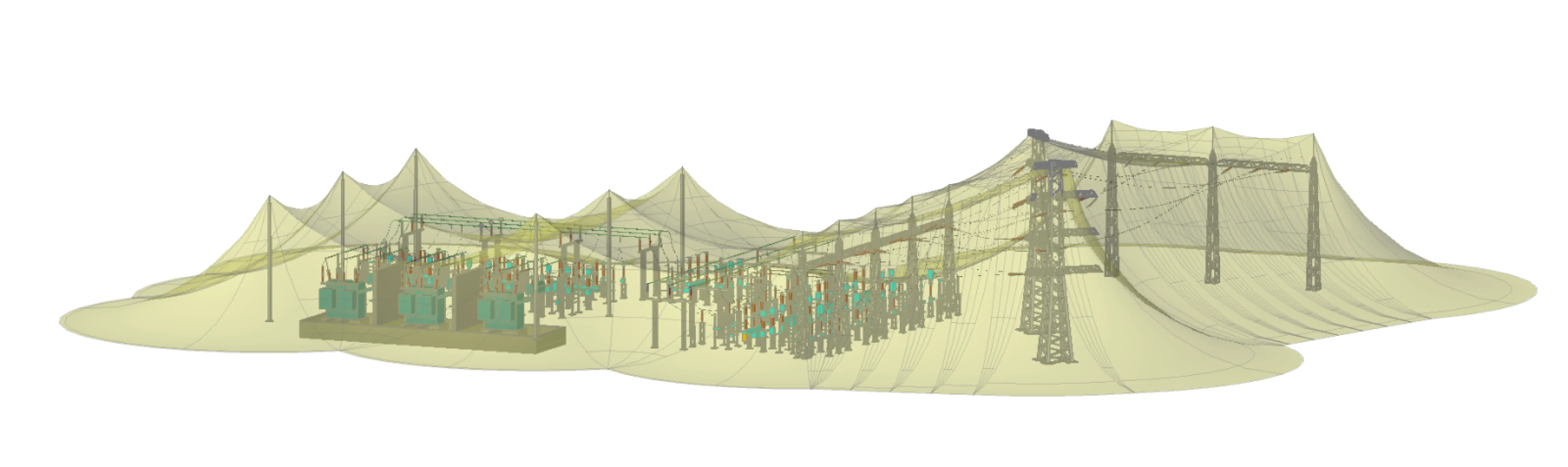 Lightning Protection calculation for substations with primtech 3d (using the DIN VDE 0101 and the IEC 62305-1 Standards)