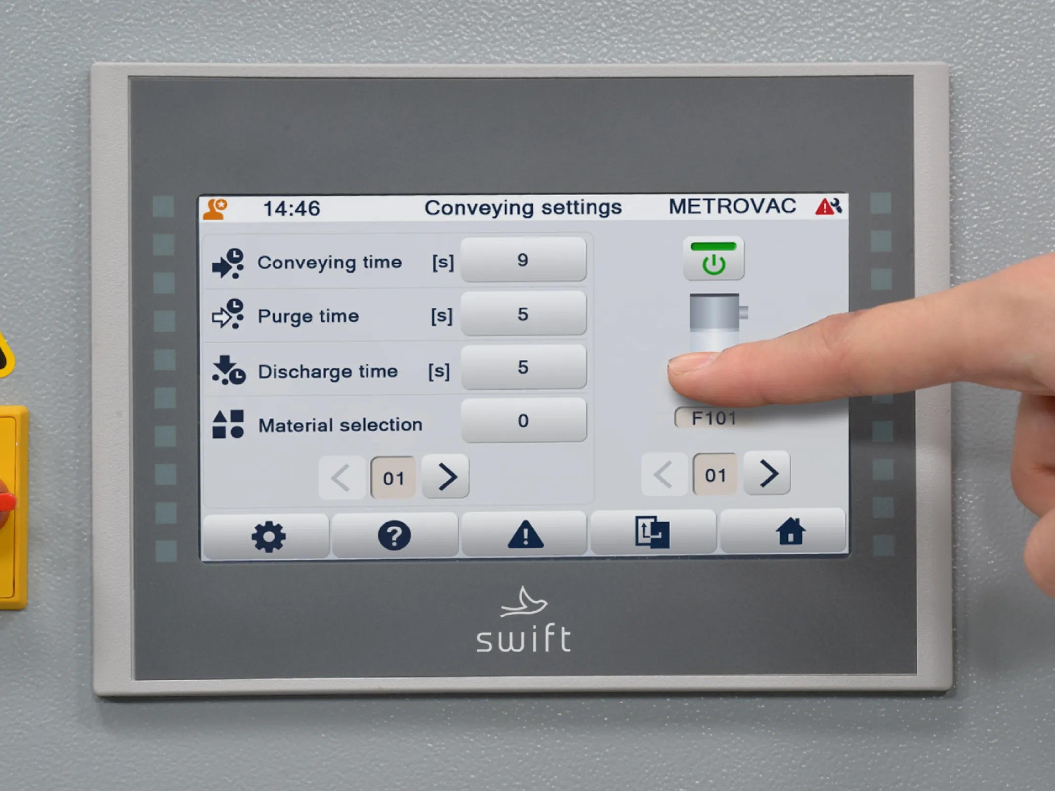 sCONVAC - line purging, perfectly conditioned material always in the right place