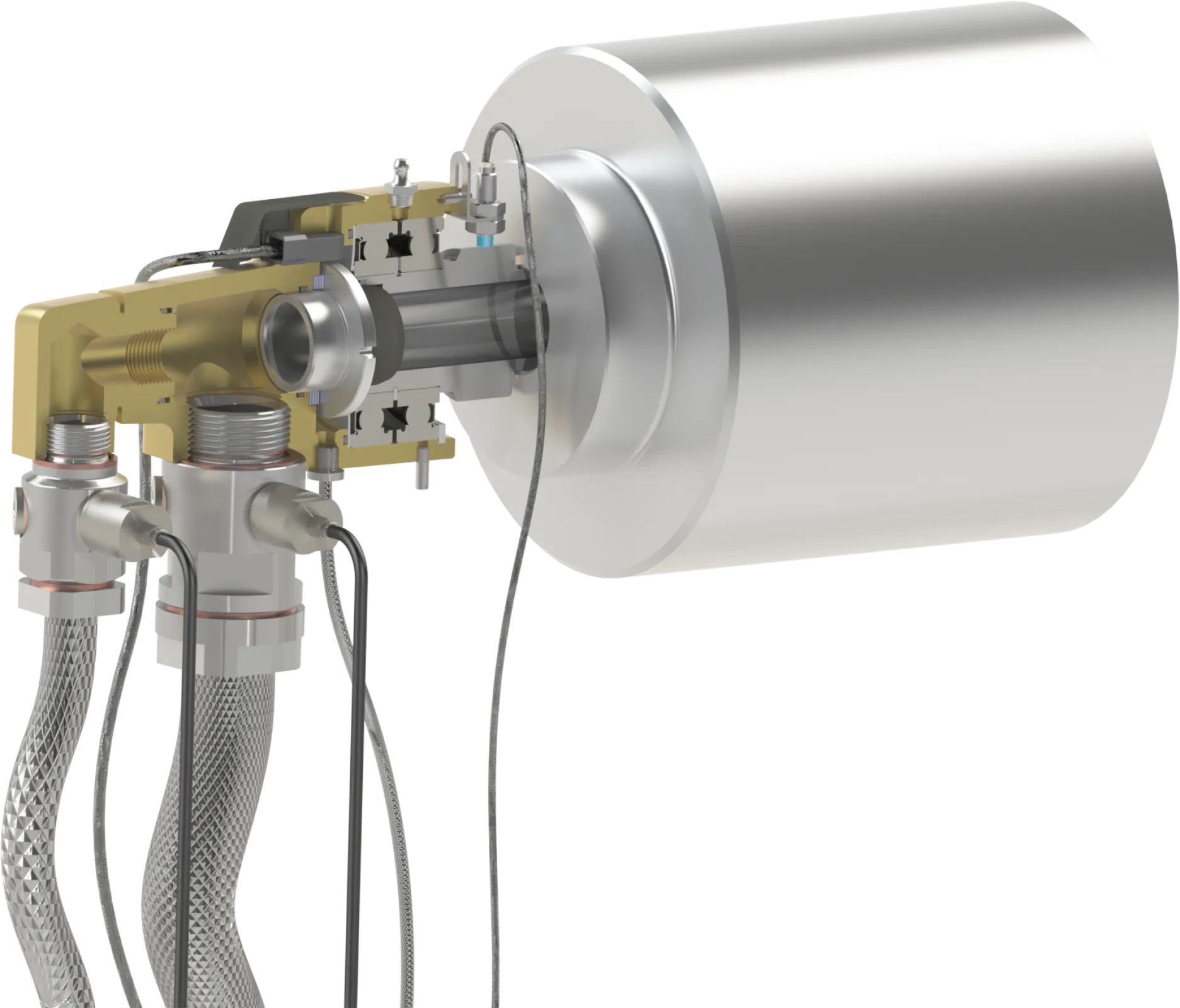 "Technology in detail!" Cross-sectional view of a DS rotary joint with roller – engineering excellence for maximum precision.