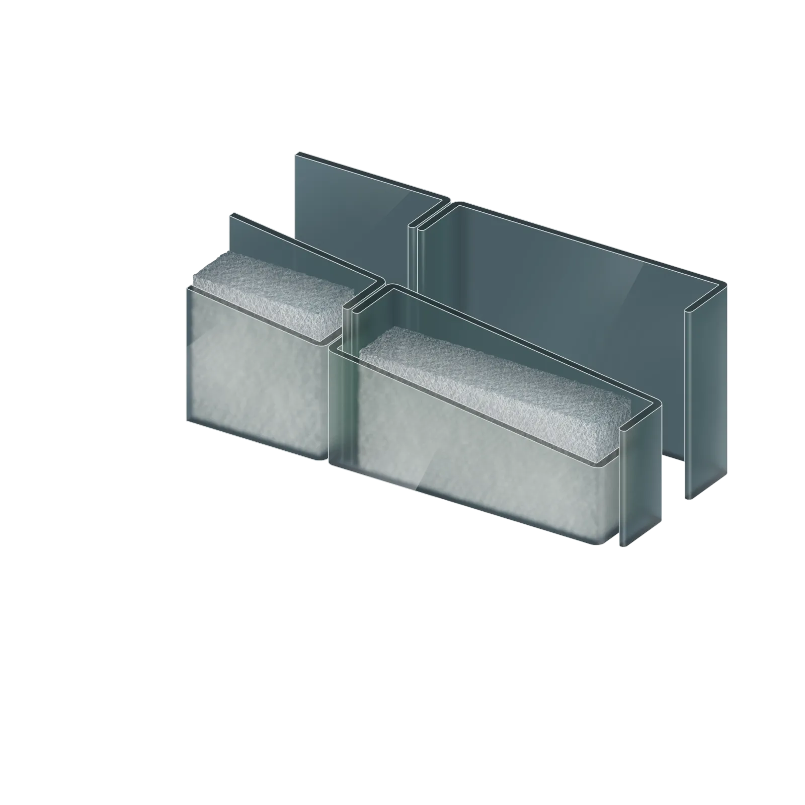 Thermolight® in triple glazed LINIT®EcoGlass profiled glass