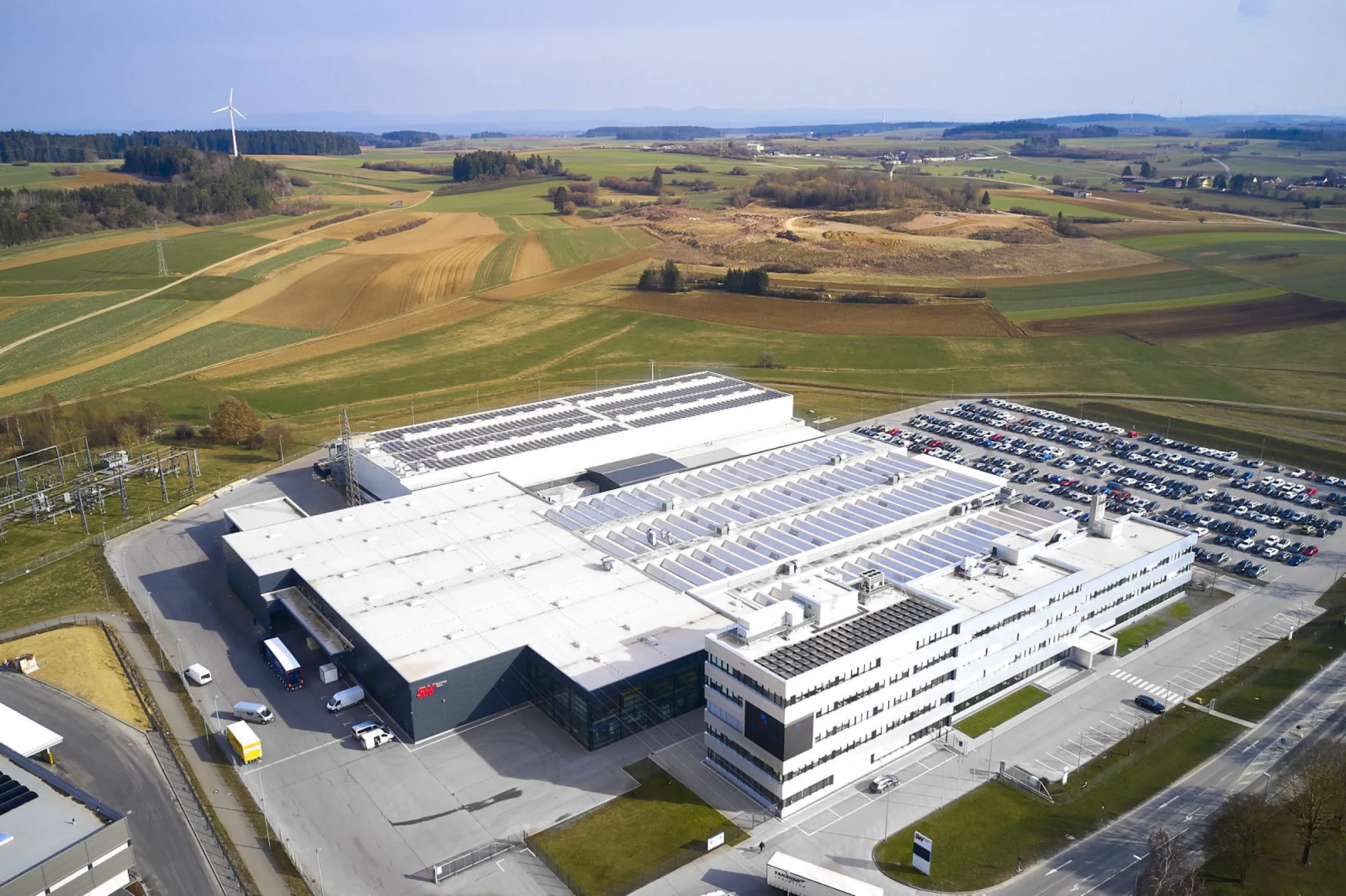 Aerial view of SW factory in Germany