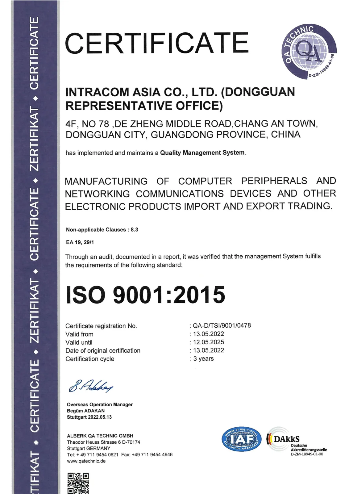 We are ISO-certified