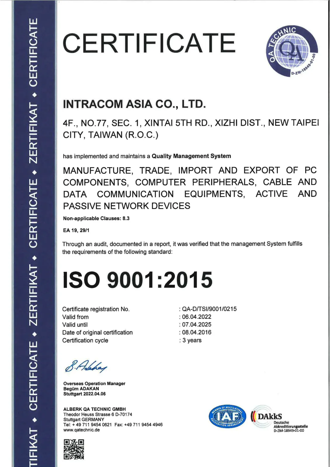 We are ISO-certified
