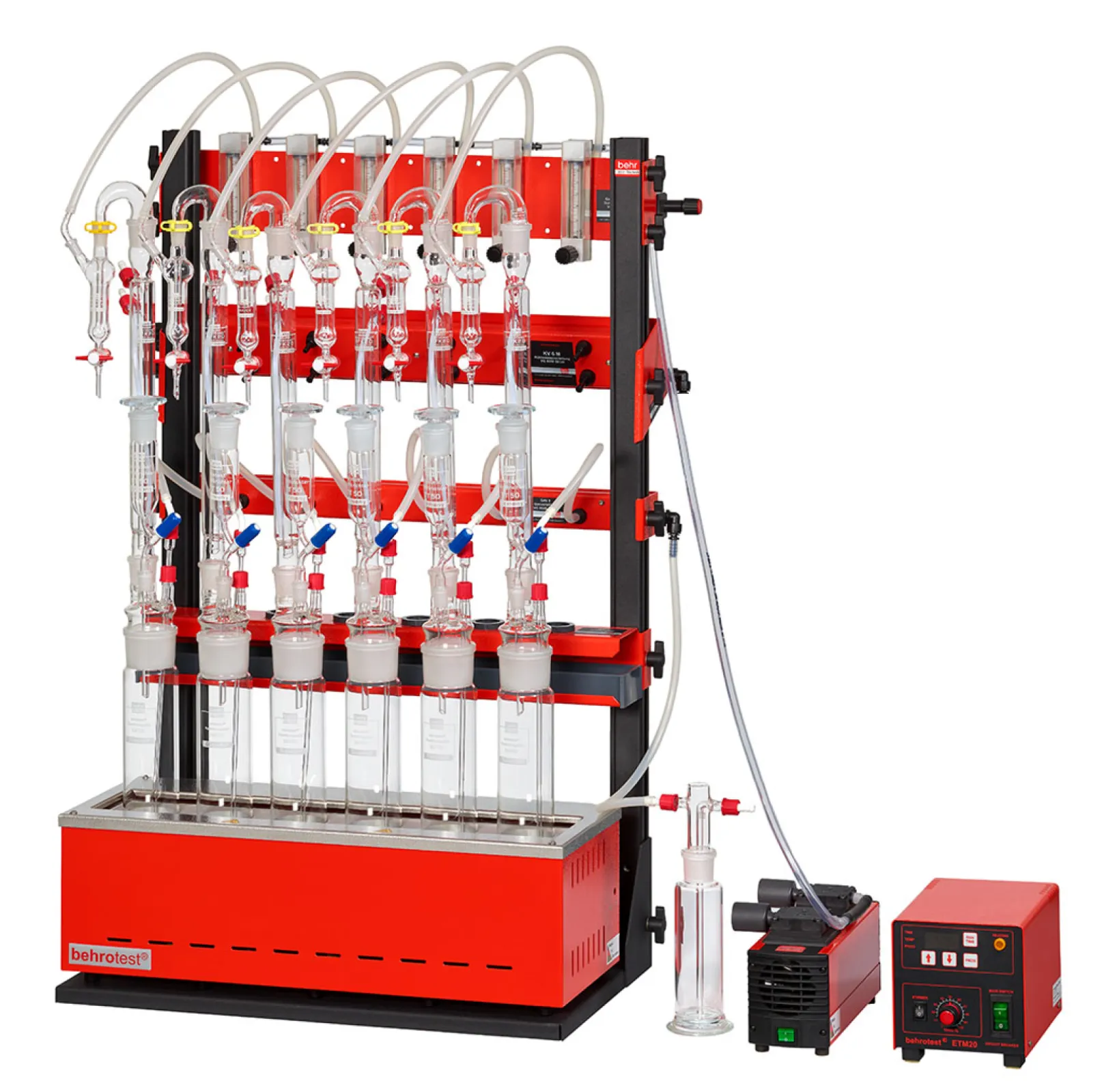 CN6 behrotest apparatus for the det. of total cyanide in water for 6 places, complete