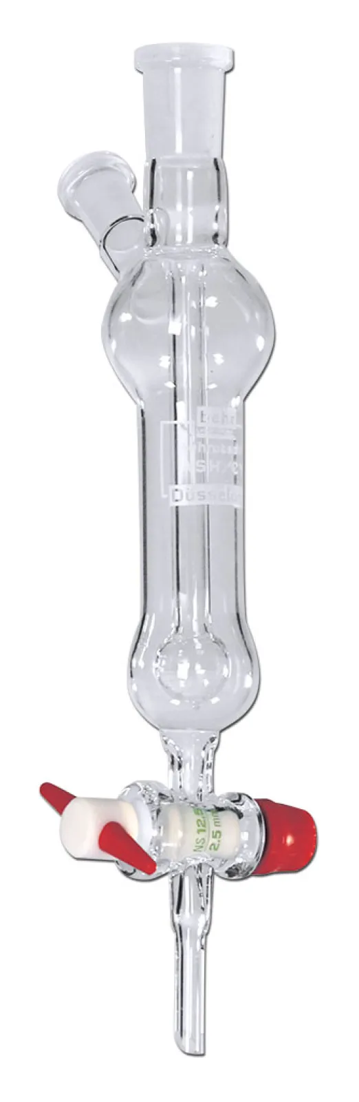 ASH/CY absorption vessel for Cyanide with stopcock