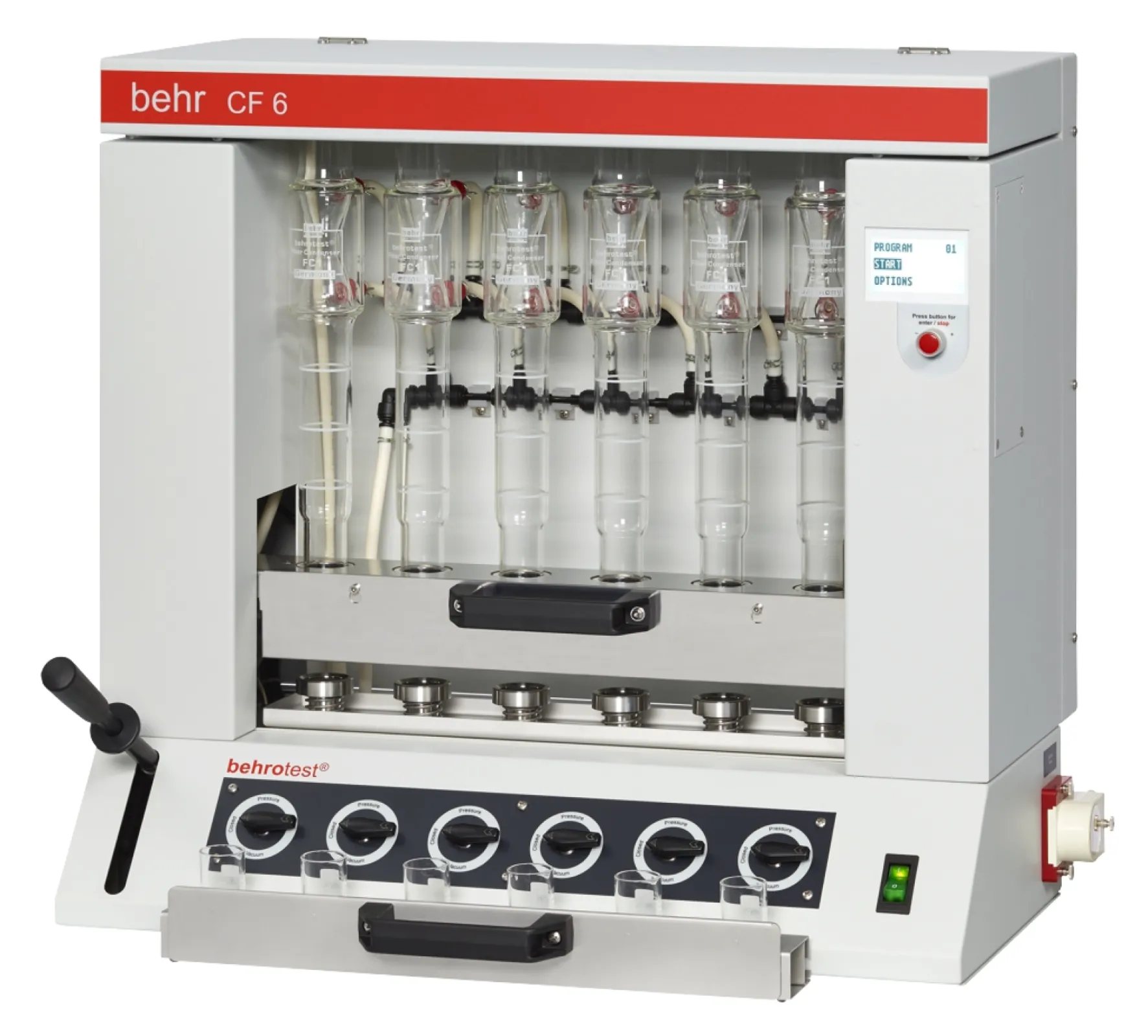CF6 behrotest semi-automatic crude fibre extraction unit for 6 sample places
