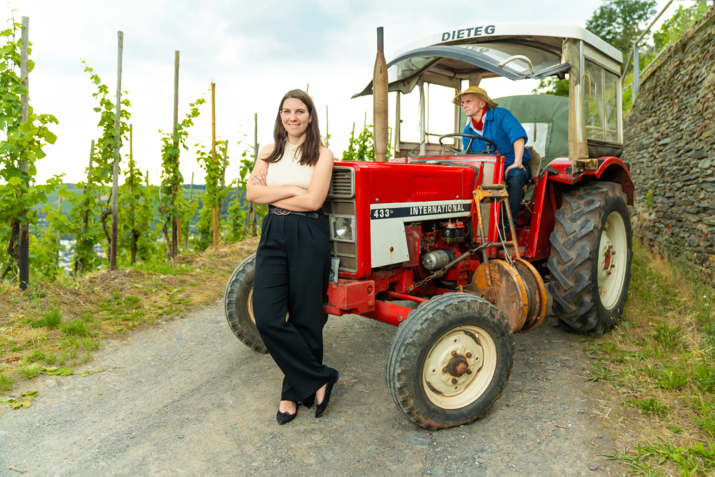 Juliane Schmitt in the vineyards
