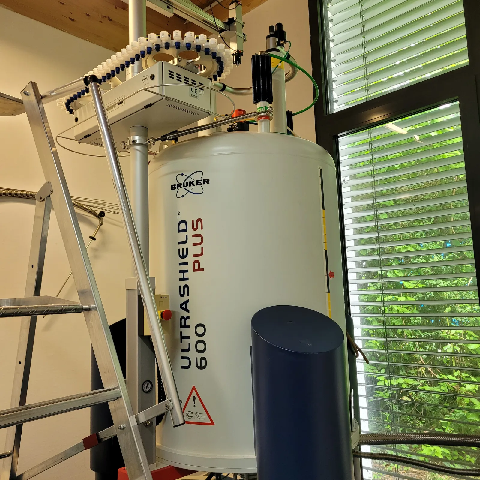 BRUKER Avance III 600 MHz, BBO cryo-probe; one of our 4 NMR spectrometers