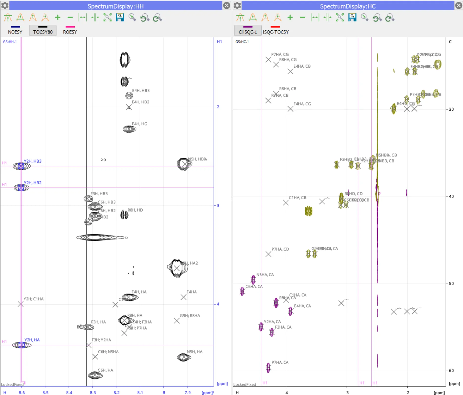 Peptide analysis by NMR: evaluation of 2D-NMR spectra Peptide analysis by NMR: evaluation of 2D-NMR spectra