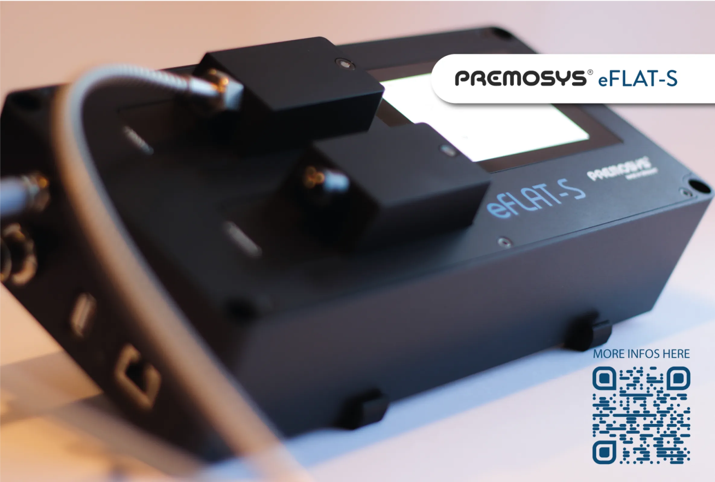 The eFLAT-S is a compact dual spectrometer designed for seamless inline integration into production lines. It is specifically tailored for quality assurance applications, making it an ideal solution for the approval and validation of medical light sources. Its advanced design ensures precise and reliable measurements, supporting high standards in production environments. The eFLAT-S is a compact dual spectrometer designed for seamless inline integration into production lines. It is specifically tailored for quality assurance applications, making it an ideal solution for the approval and validation of medical light sources. Its advanced design ensures precise and reliable measurements, supporting high standards in production environments.