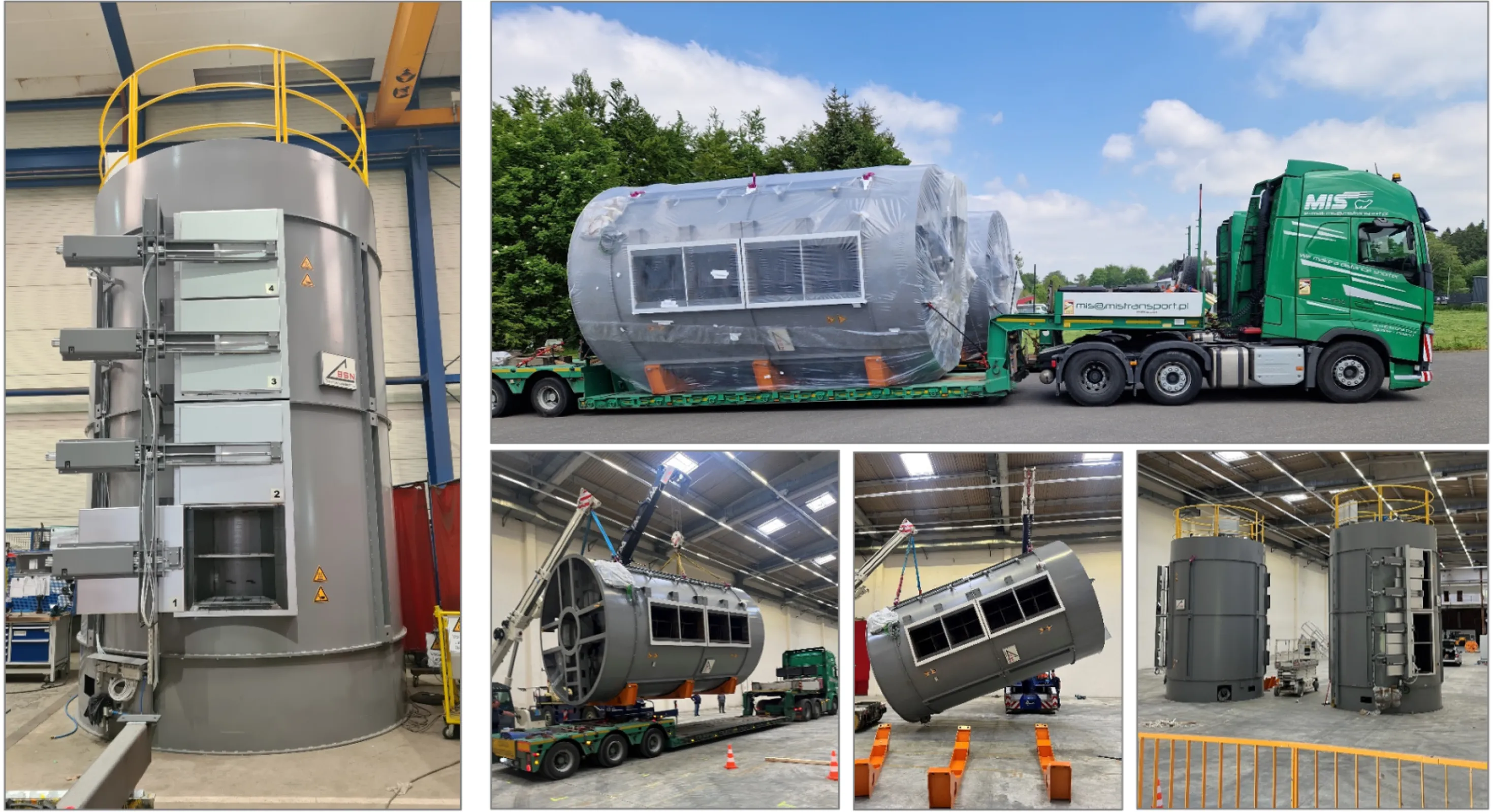 Rotary hearth furnaces on construction site
