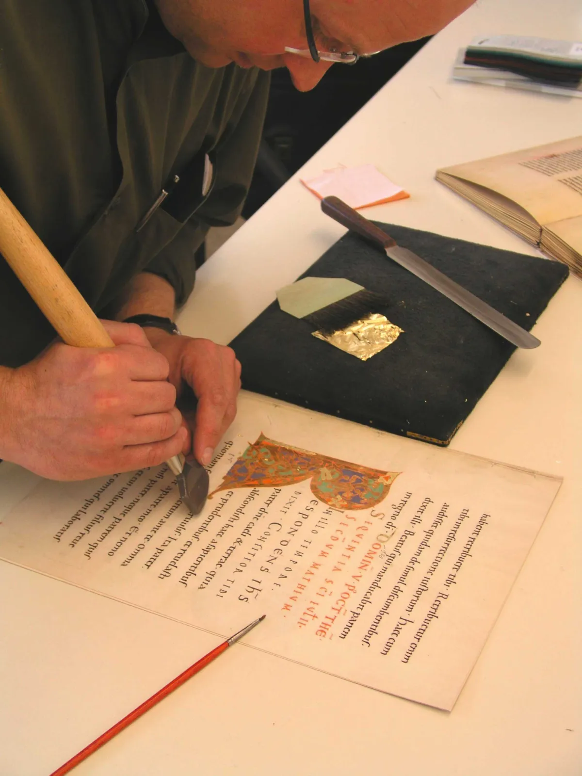 Real gold leaf application