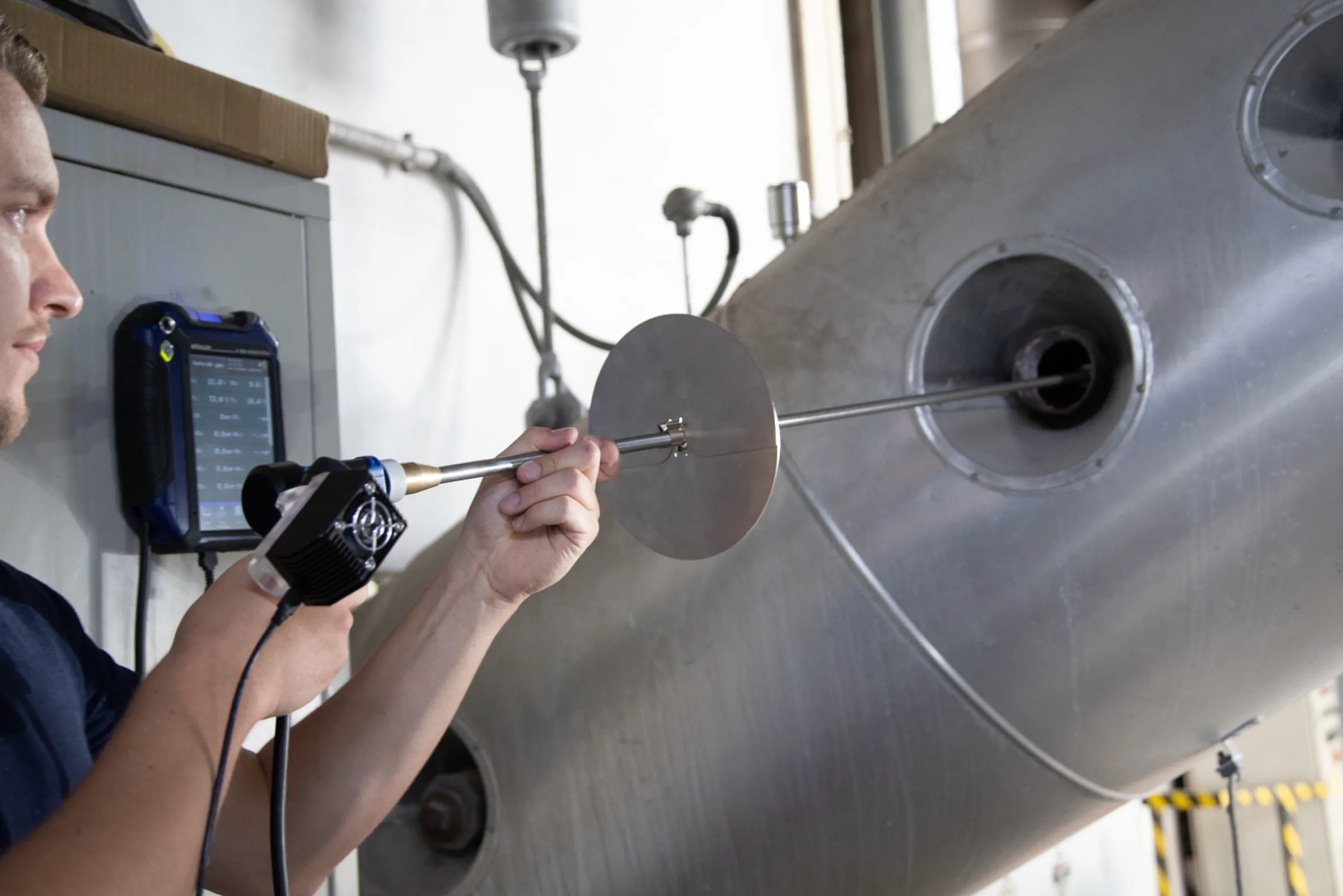 Exhaust gas measurement with A 550 Industrial