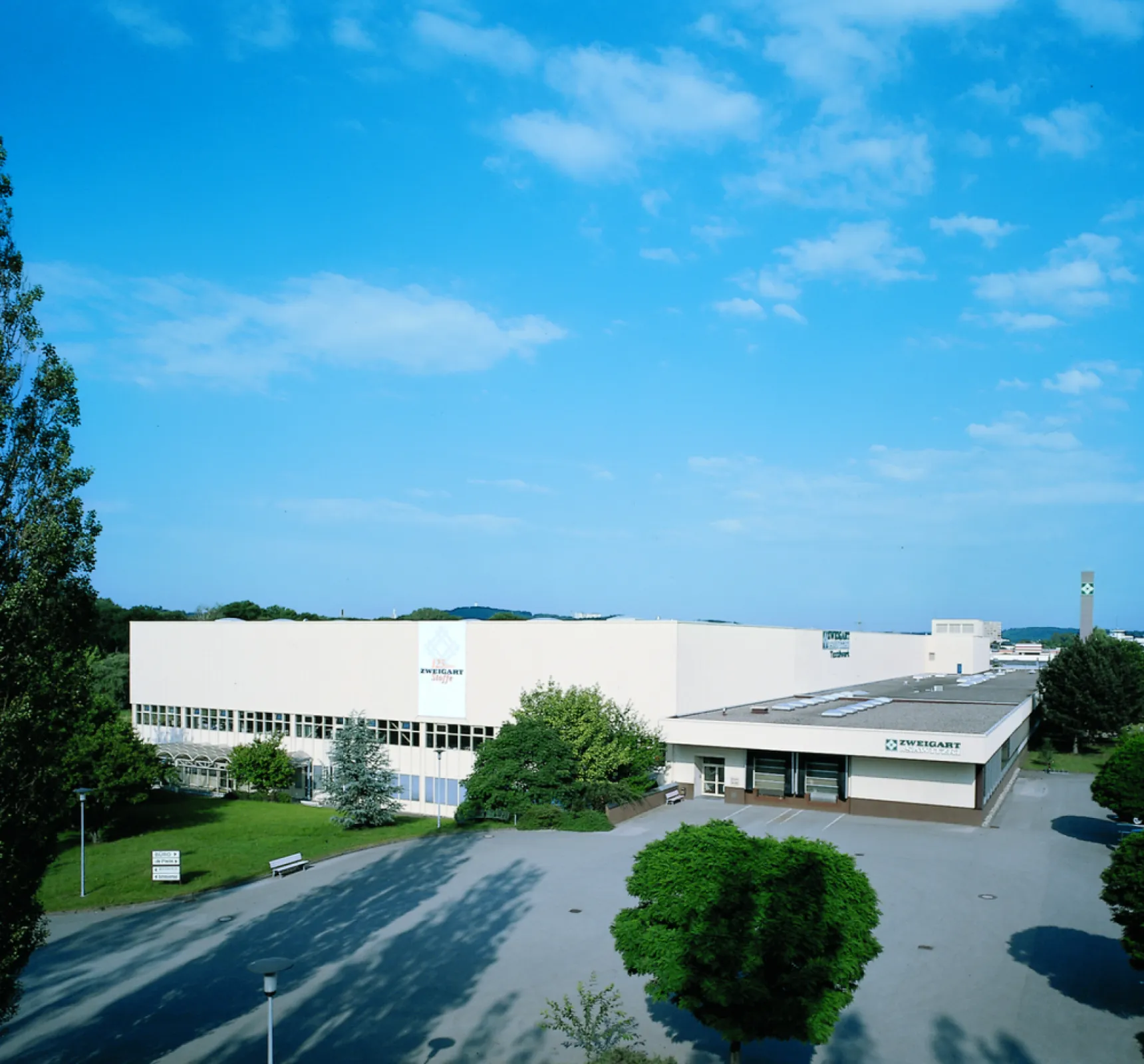 ZWEIGART® building, Sindelfingen, Germany: As a traditional company with a fully integrated production, we have put our passion into developing and producing high-grade needlework fabrics – since 1877.