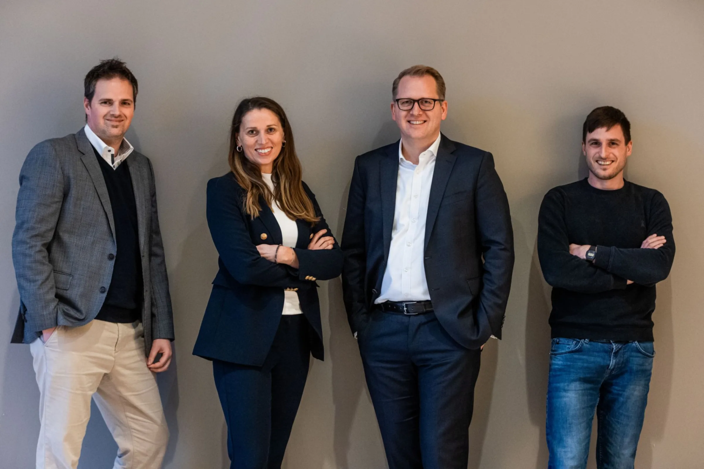 Some of the heads behind KYCnow (from left to right: Tobias Weber, Diane Siegloch (meet@Money20/20), Justus Schrecker & Tobias Eiss)