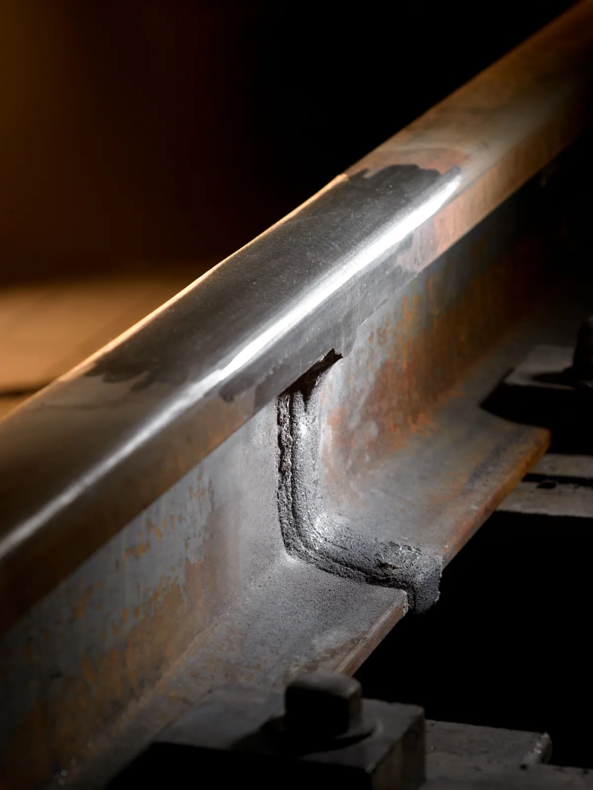 Finished Thermit® weld / (c) Jürgen Jeibmann