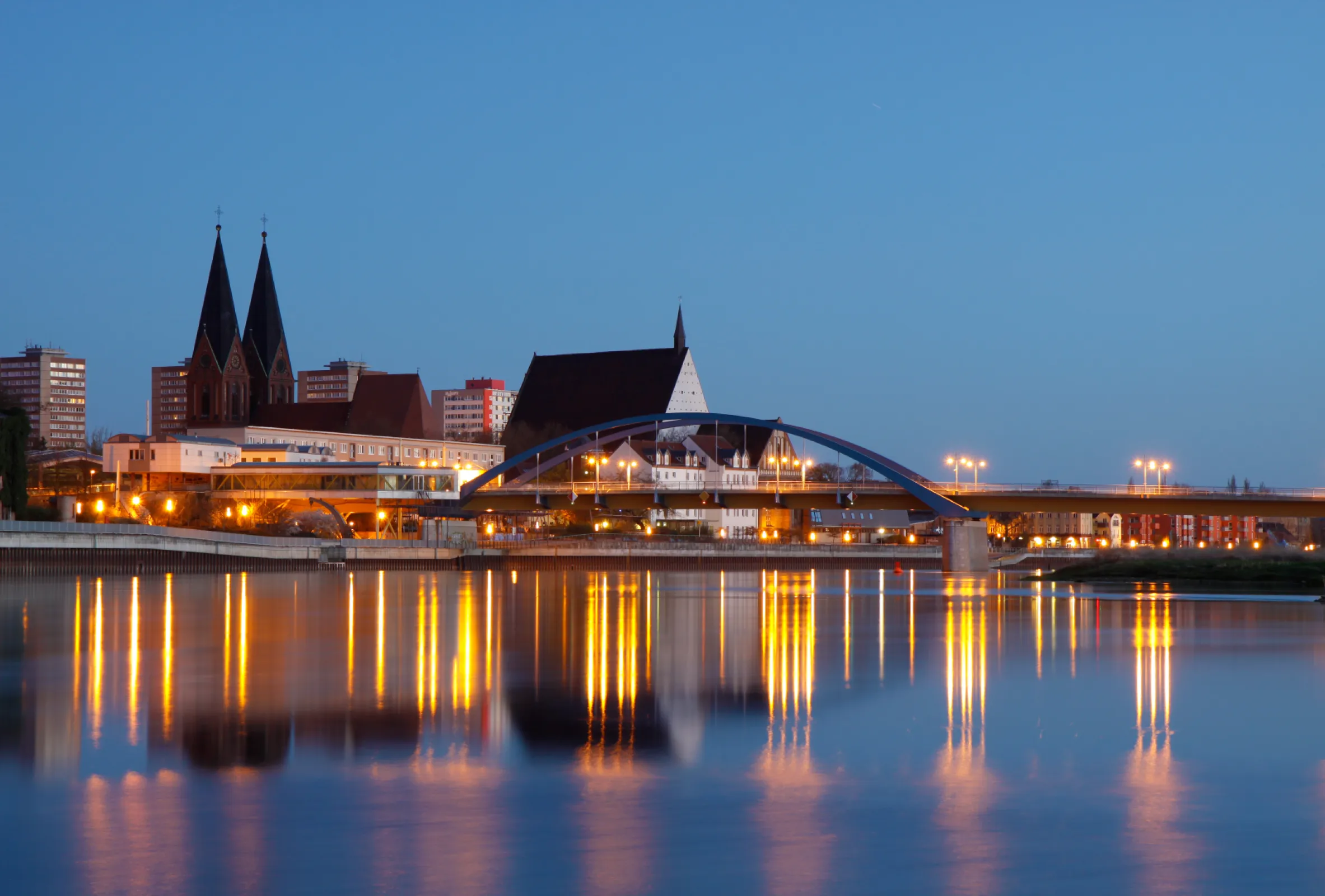 Frankfurt (Oder) city centre - nightview