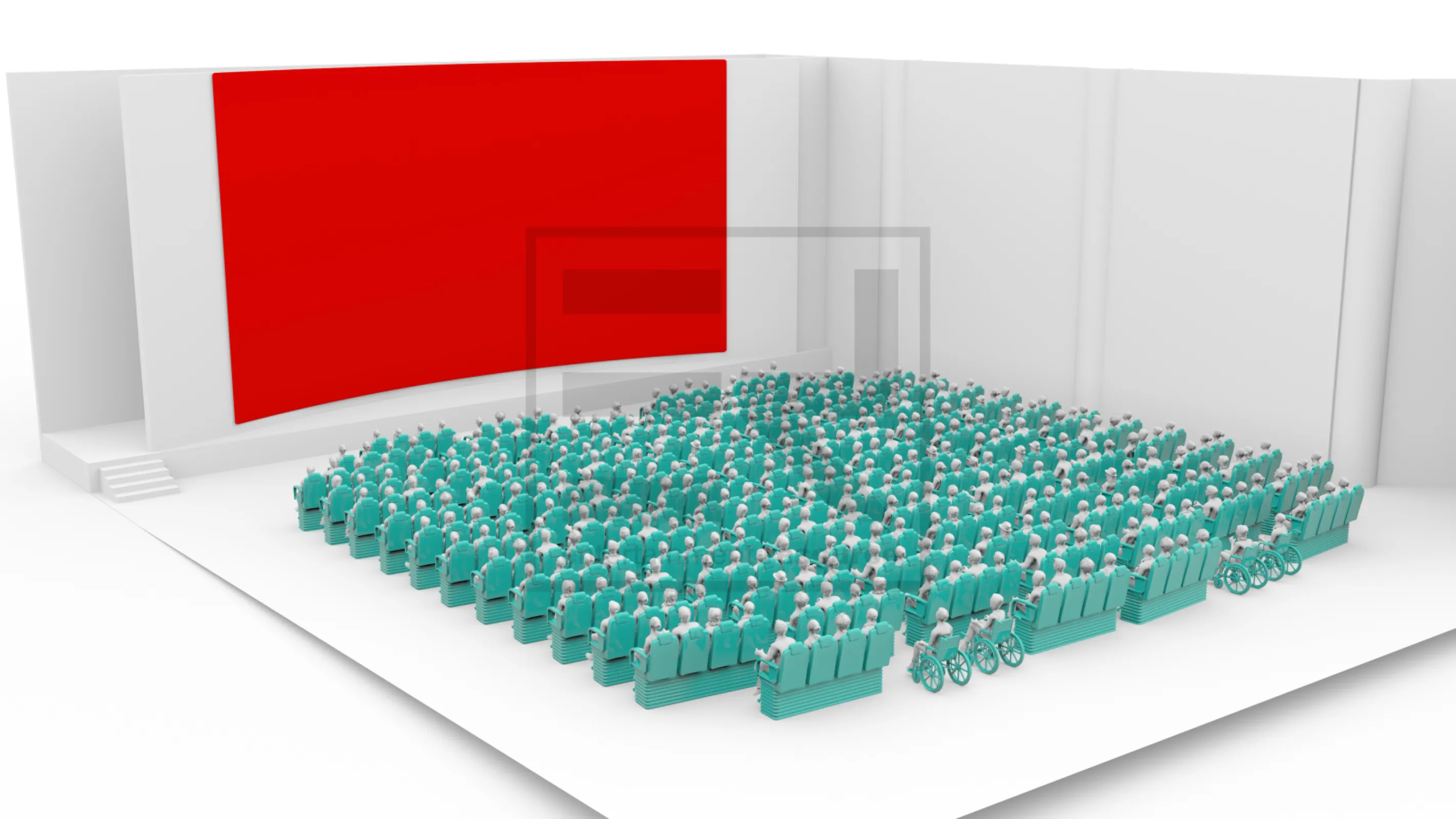 ultimate4D 364 Seats (Side Back View)