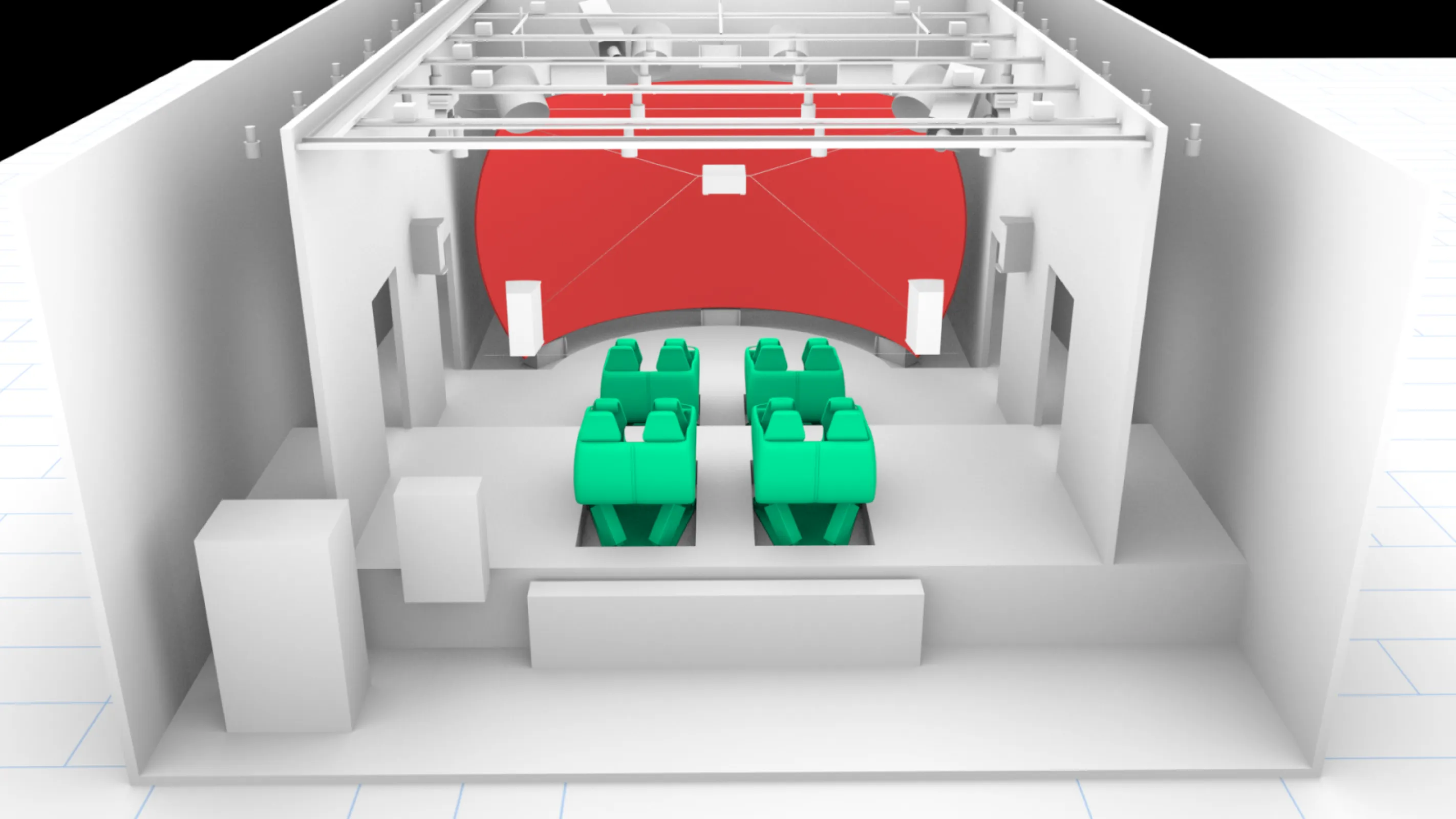 VRXpress4D 16 Seats (Top Back View)