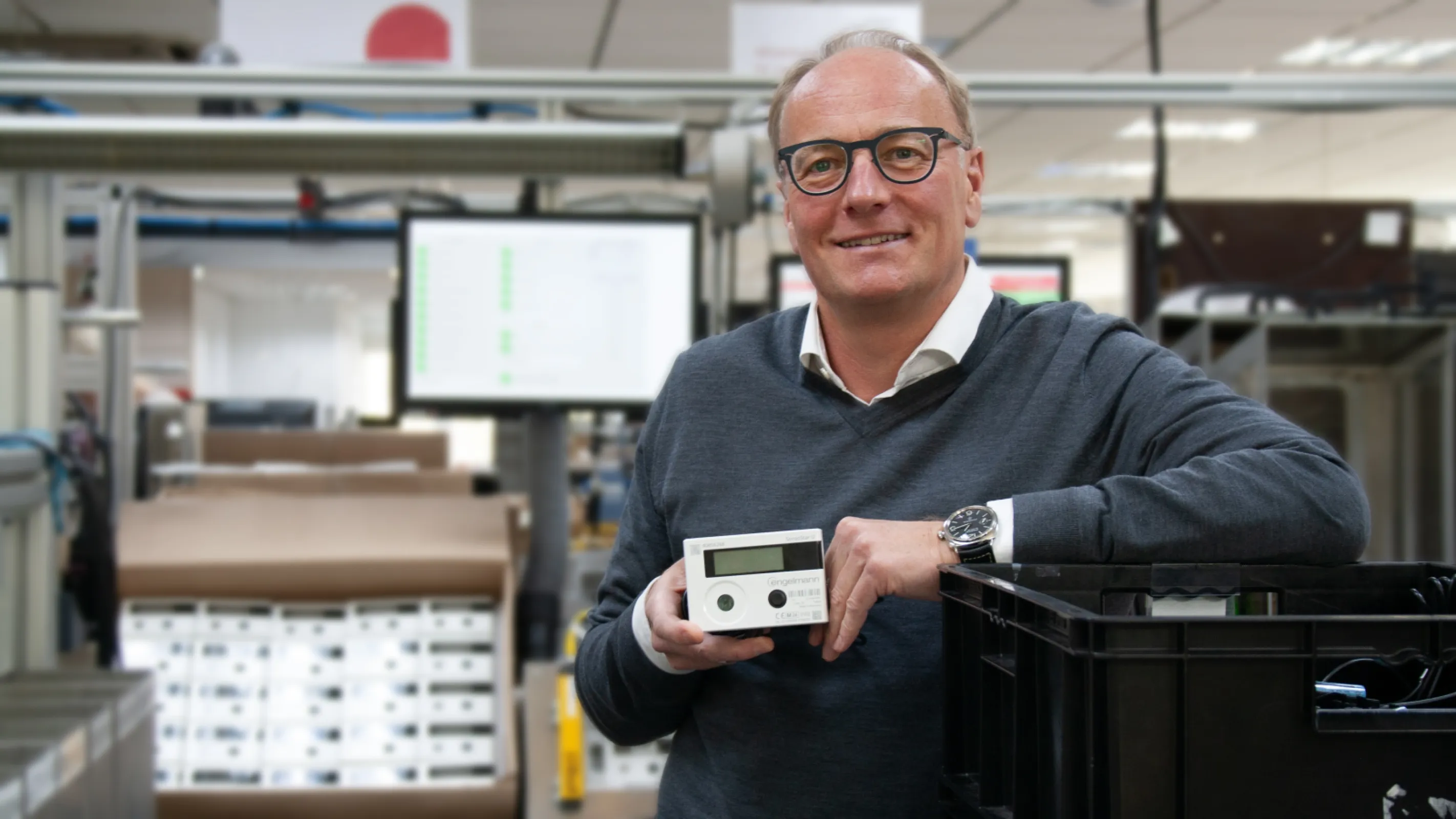 CEO Michael Keuthen in the production facility in Wiesloch Baiertal