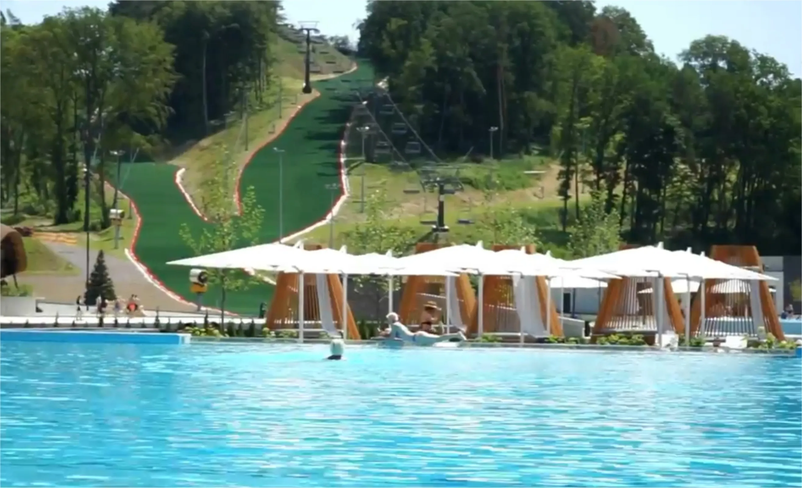 19.000 m2 = Largest alpine dry ski slope in the world with SlopeTrax sliding mats.