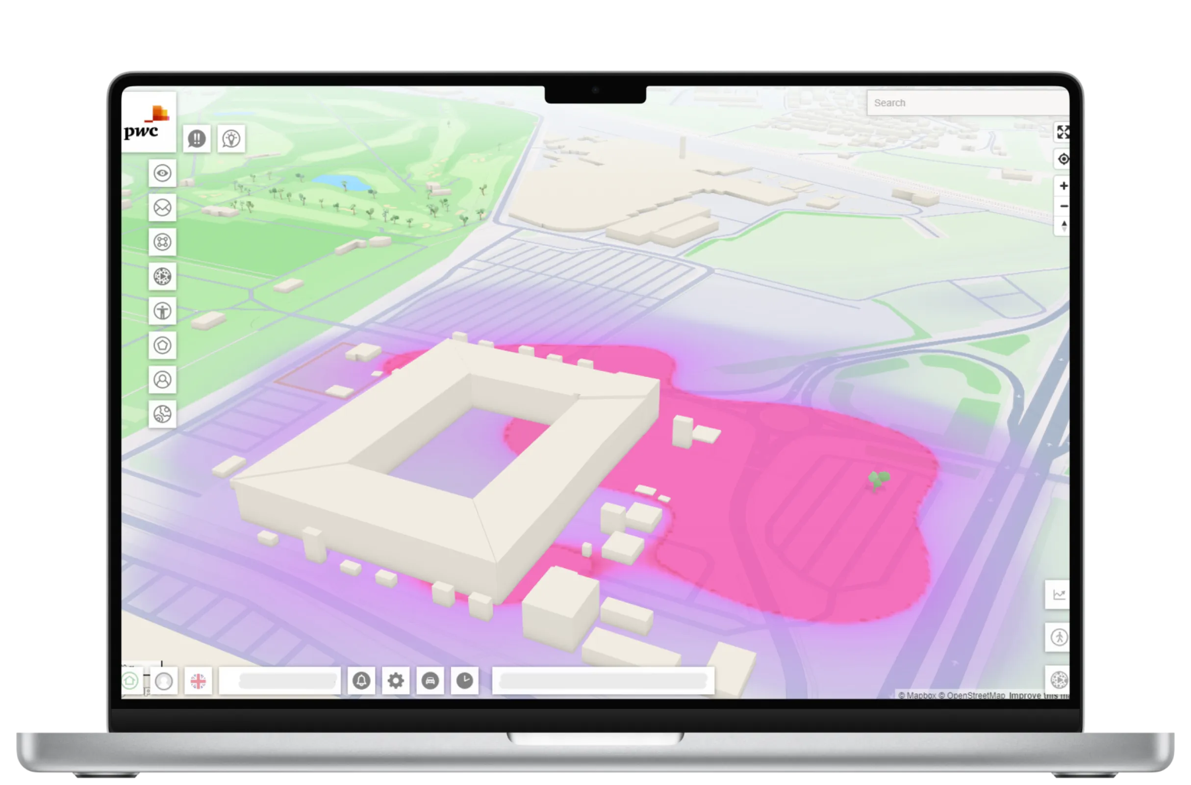 Heatmap of visitor crowds