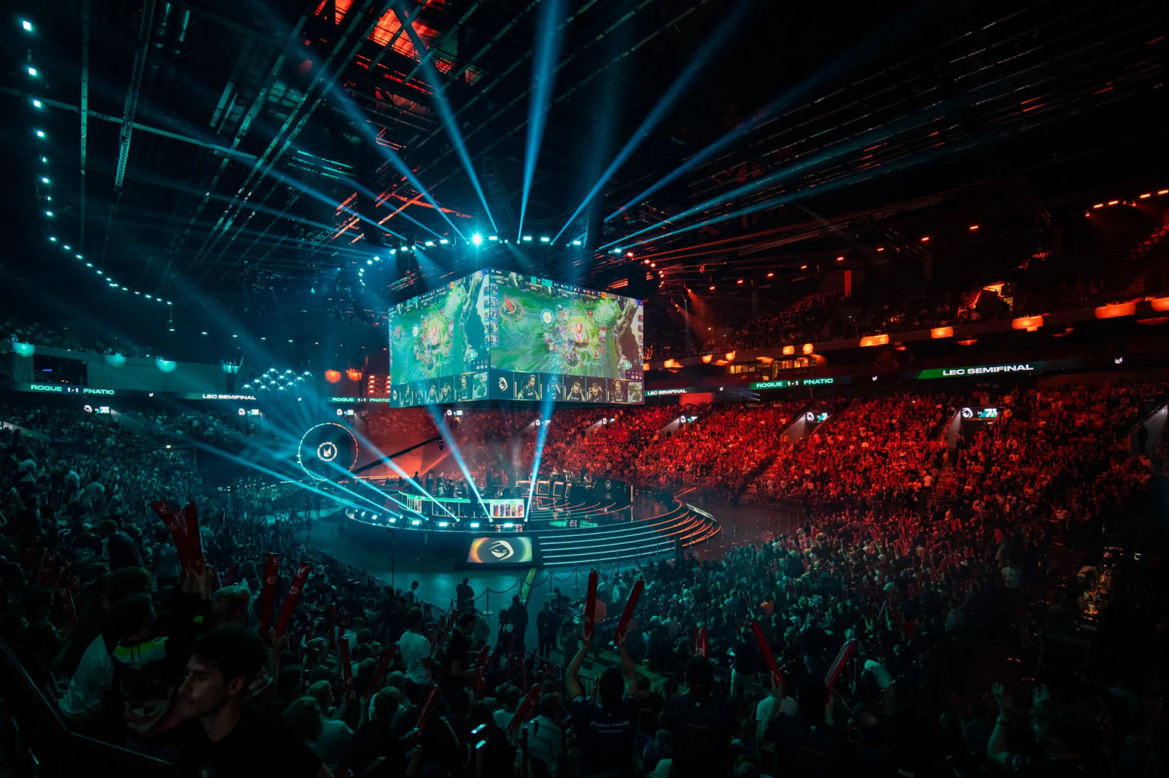 Riot LEC Finals – Malmö, Sweden -  Award-winning production management by NIYU for Riot Games: from a show-stopping opening ceremony to seamless multi-language host setups for the global livestream. Full technical scope delivered — rigging, lighting, audio, OB van, and set construction.  No challenge is too big for NIYU.