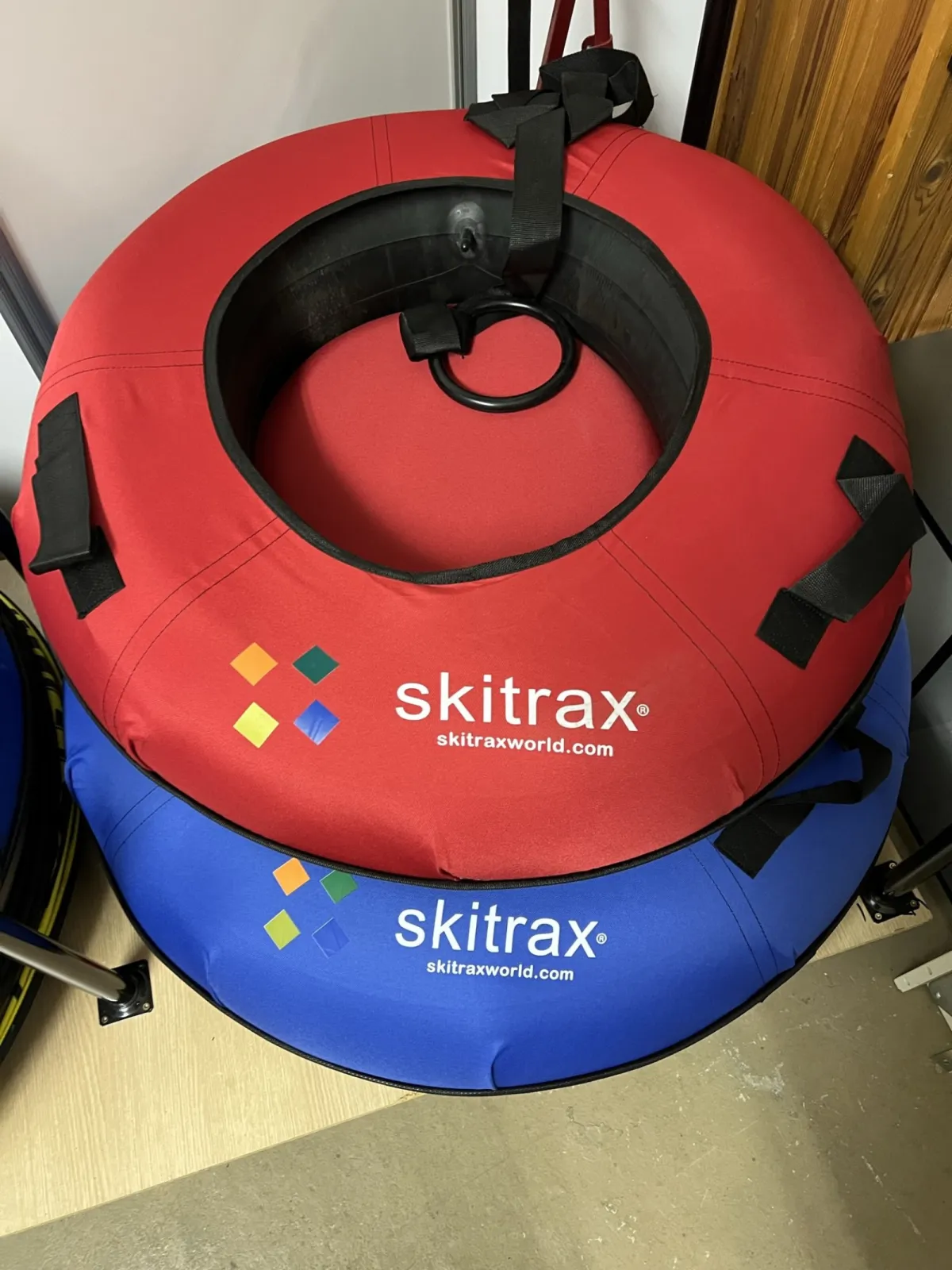 Tubing Tires - 100cm (blue) and 90cm (red) for Tubtrax tubing tracks