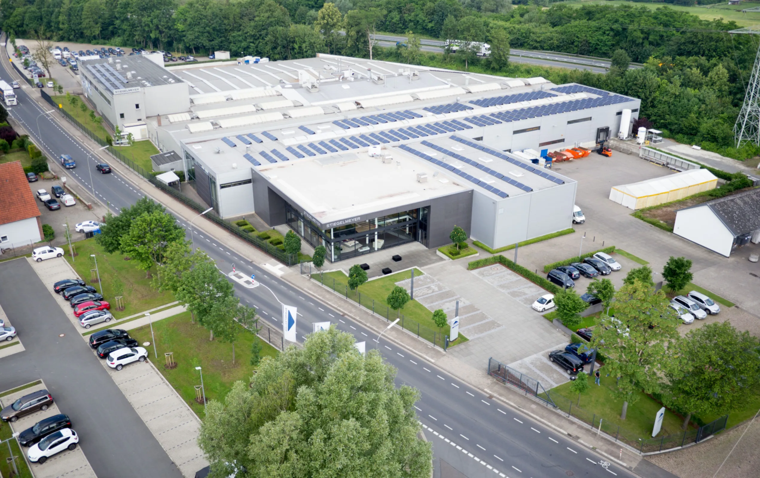 Assembly plant and showroom at the Stiegelmeyer Group headquarters in Herford, Germany.