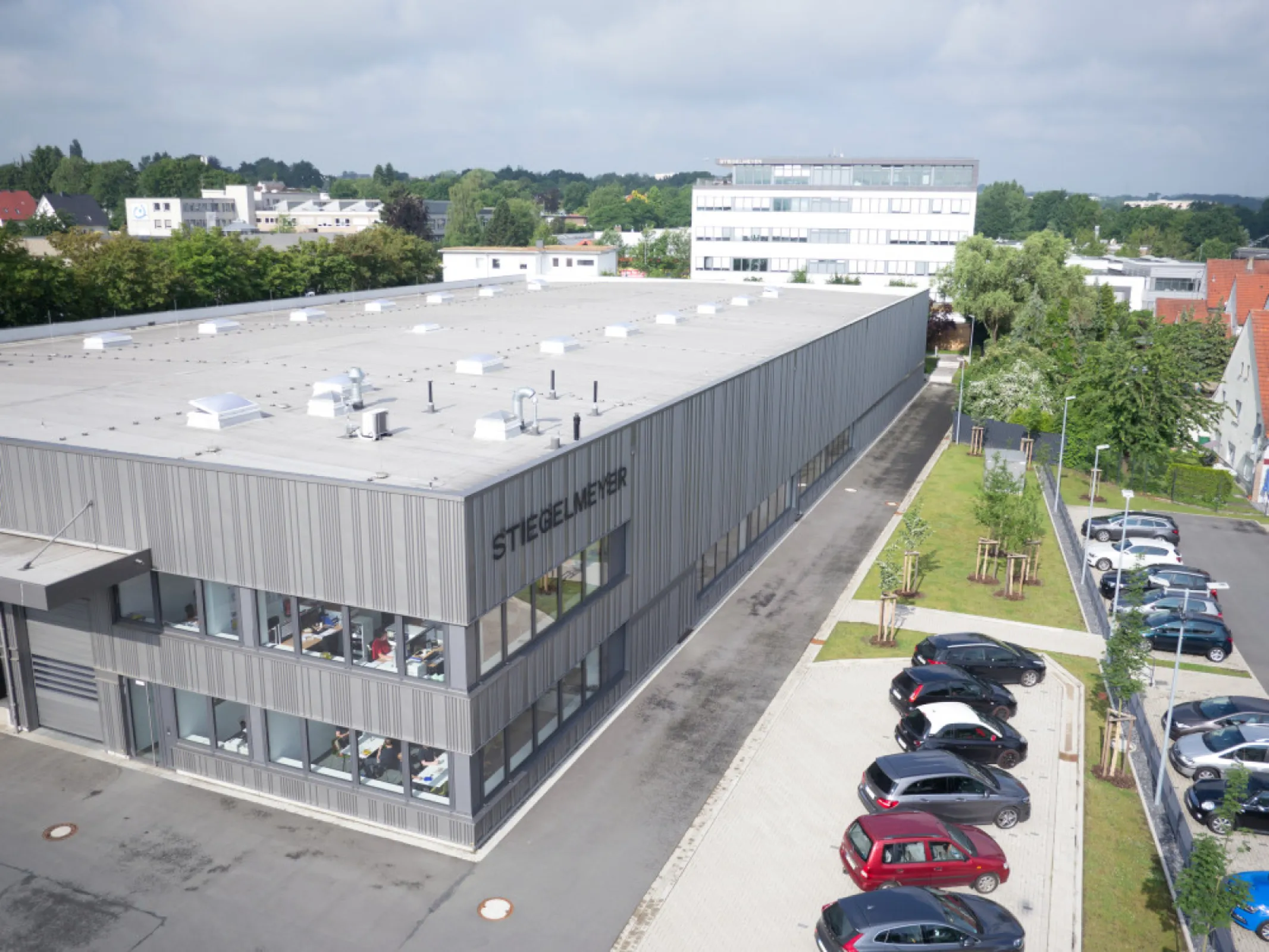 Service centre and office building at the Stiegelmeyer Group headquarters in Herford, Germany.