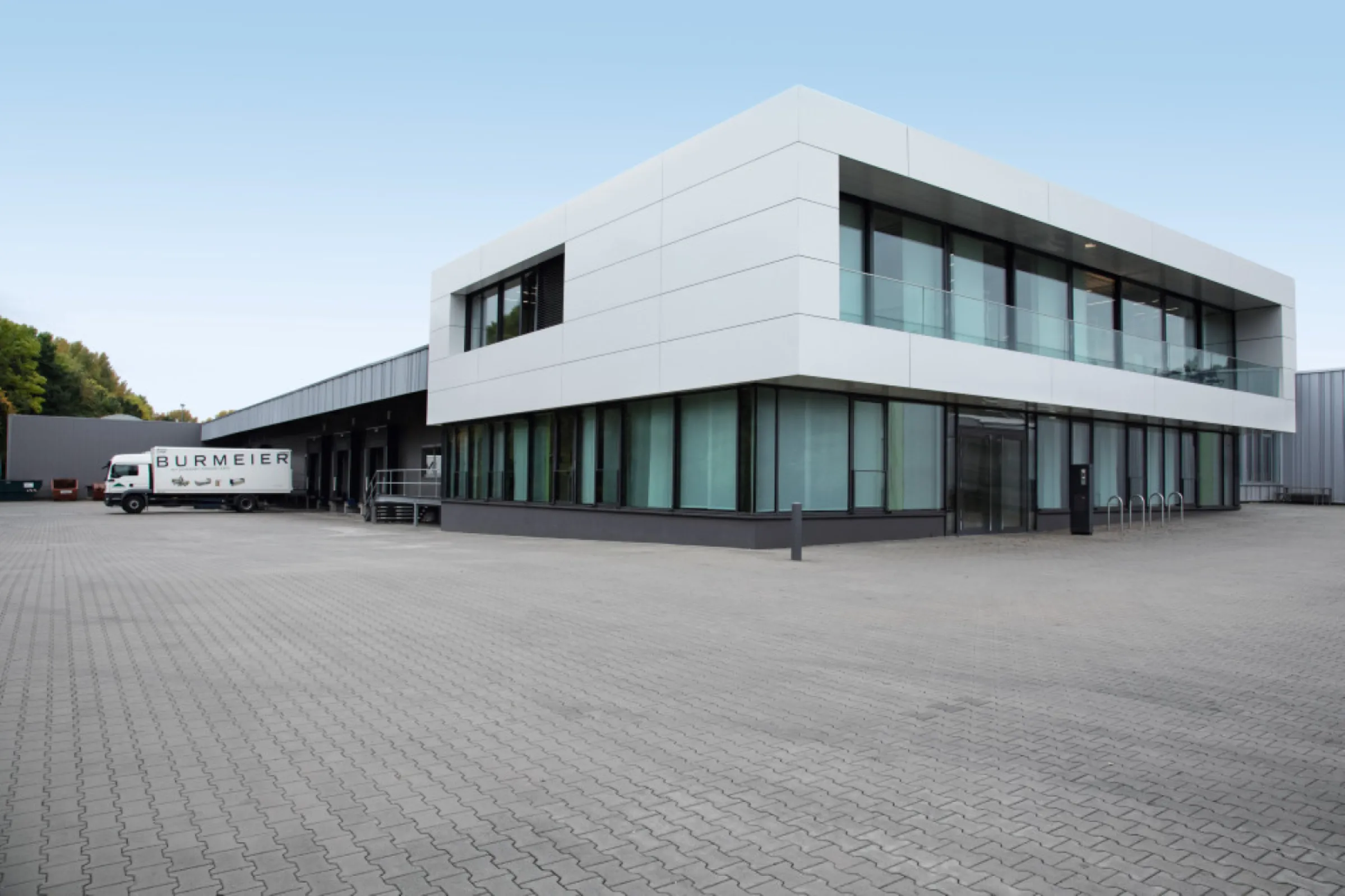 Logistics centre and offices of the Stiegelmeyer Group's homecare subsidiary Burmeier in Hiddenhausen, Germany.