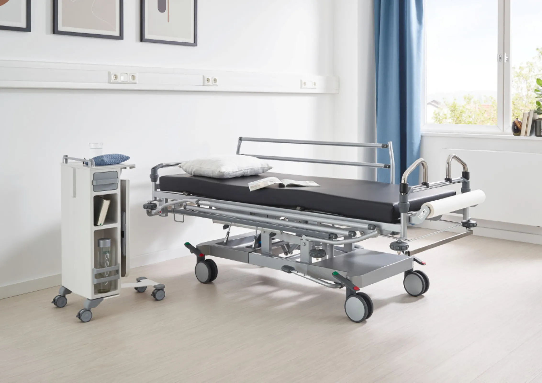 Mobile bedside cabinet Quado from Stiegelmeyer