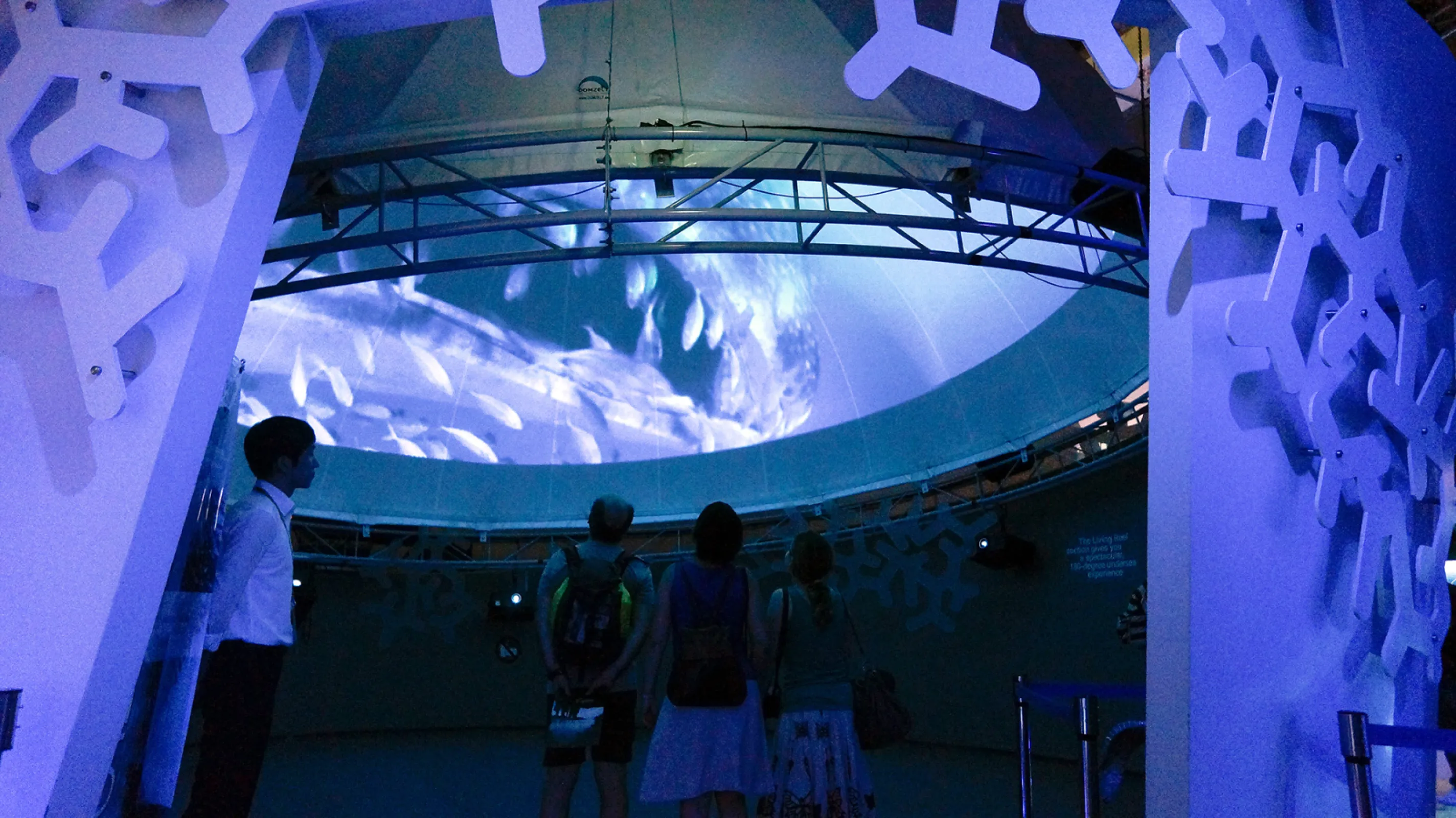 immersive dome for aquarium