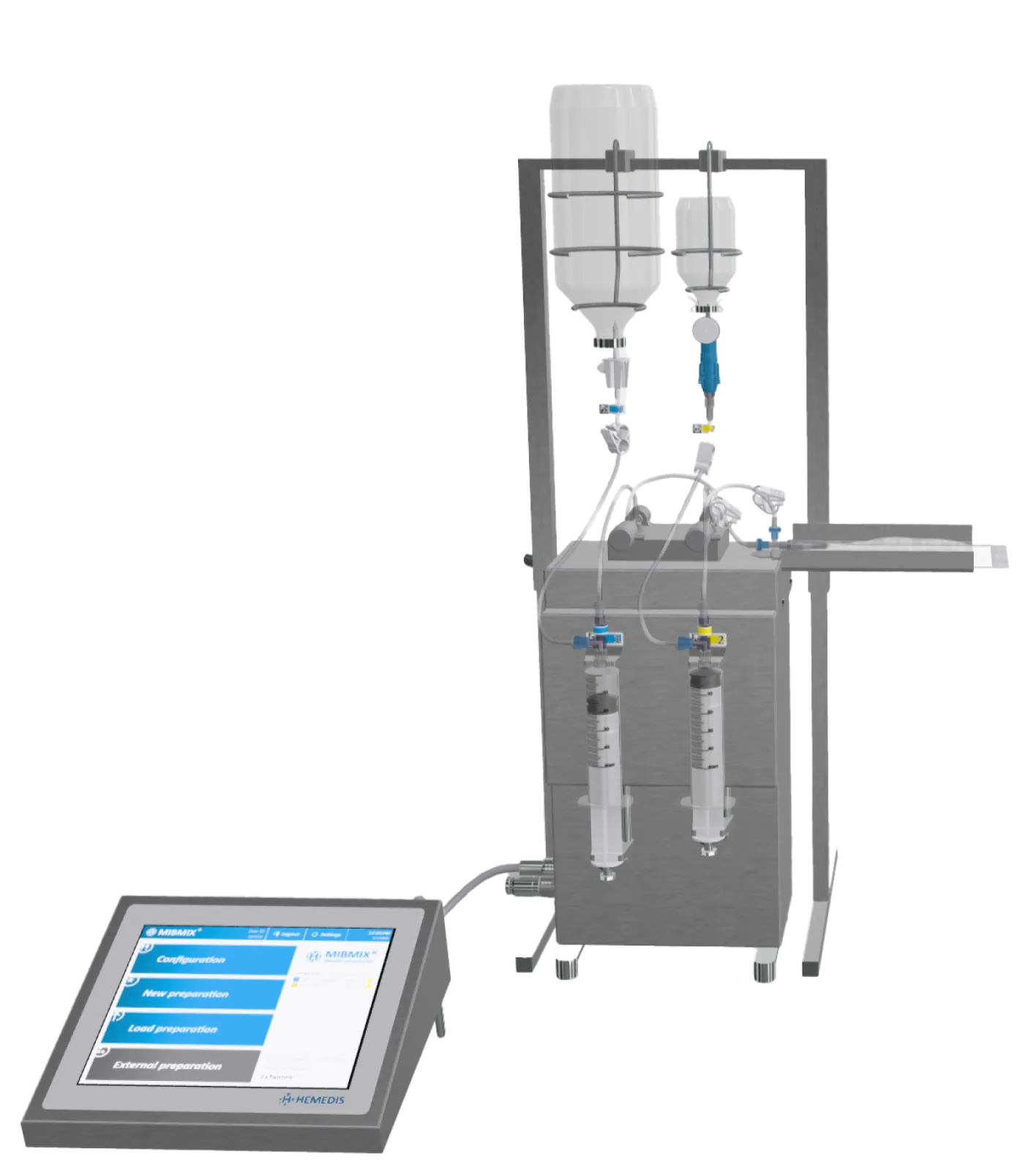 MIBMIX® C24 compounder 2 channels - filling of polyolefin bags