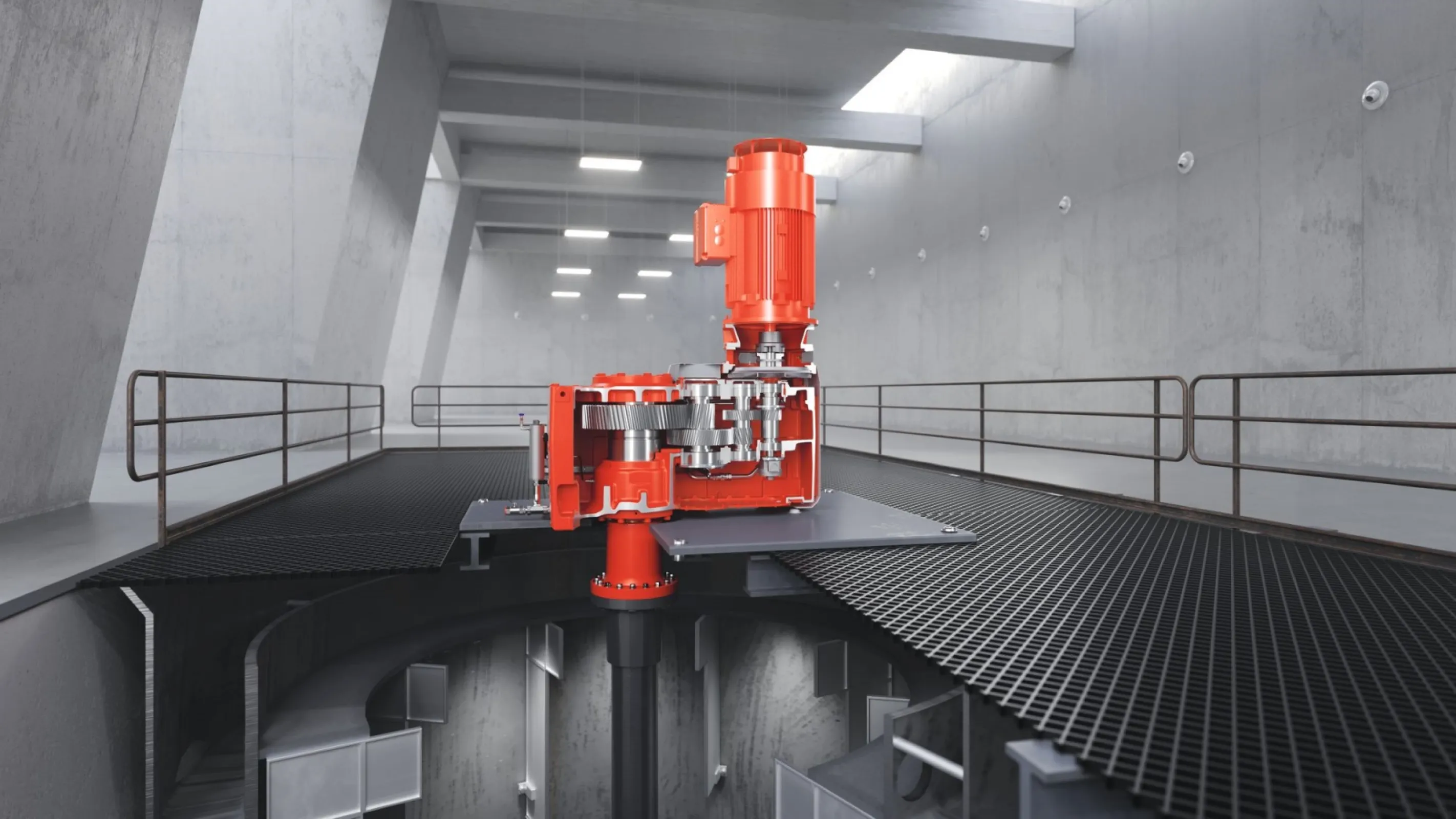 TRANSMISSION SYSTEM FOR AGITATING TANKS