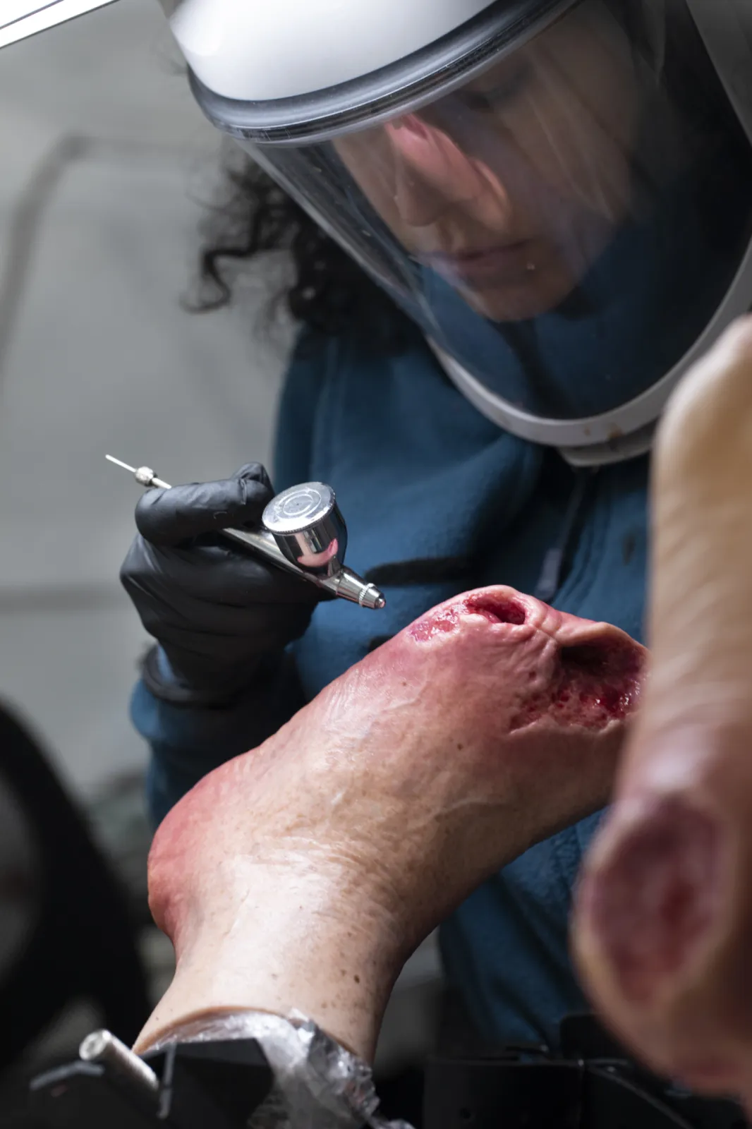 Painting of diabetic foot model