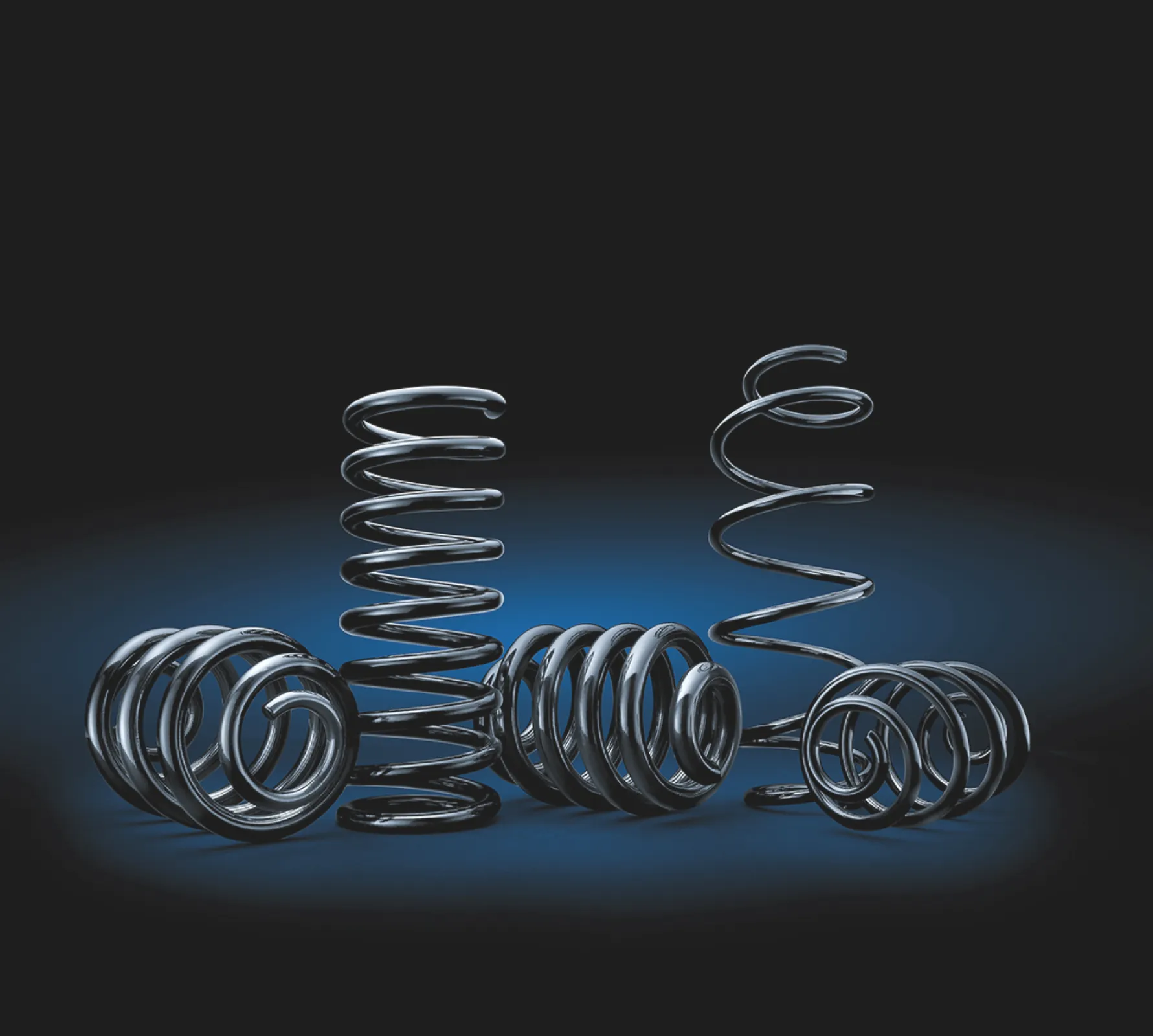 Over 3,700 spring types for more than 50,000 applications: Coil springs/cylindrical springs, optimised miniblock springs, side load springs (banana-springs), C springs.