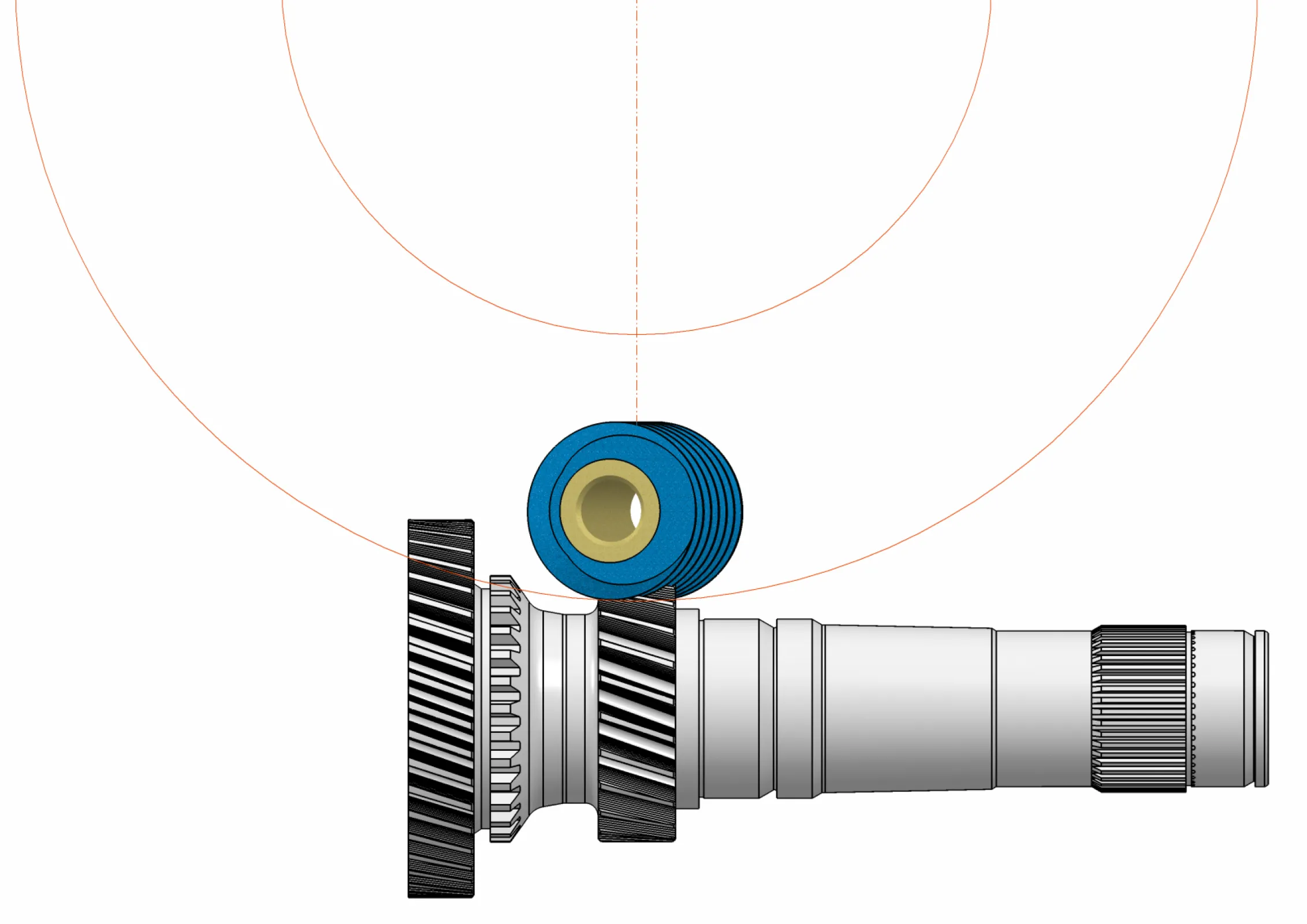 Baby worm grinding wheel for grinding of interfering contours
