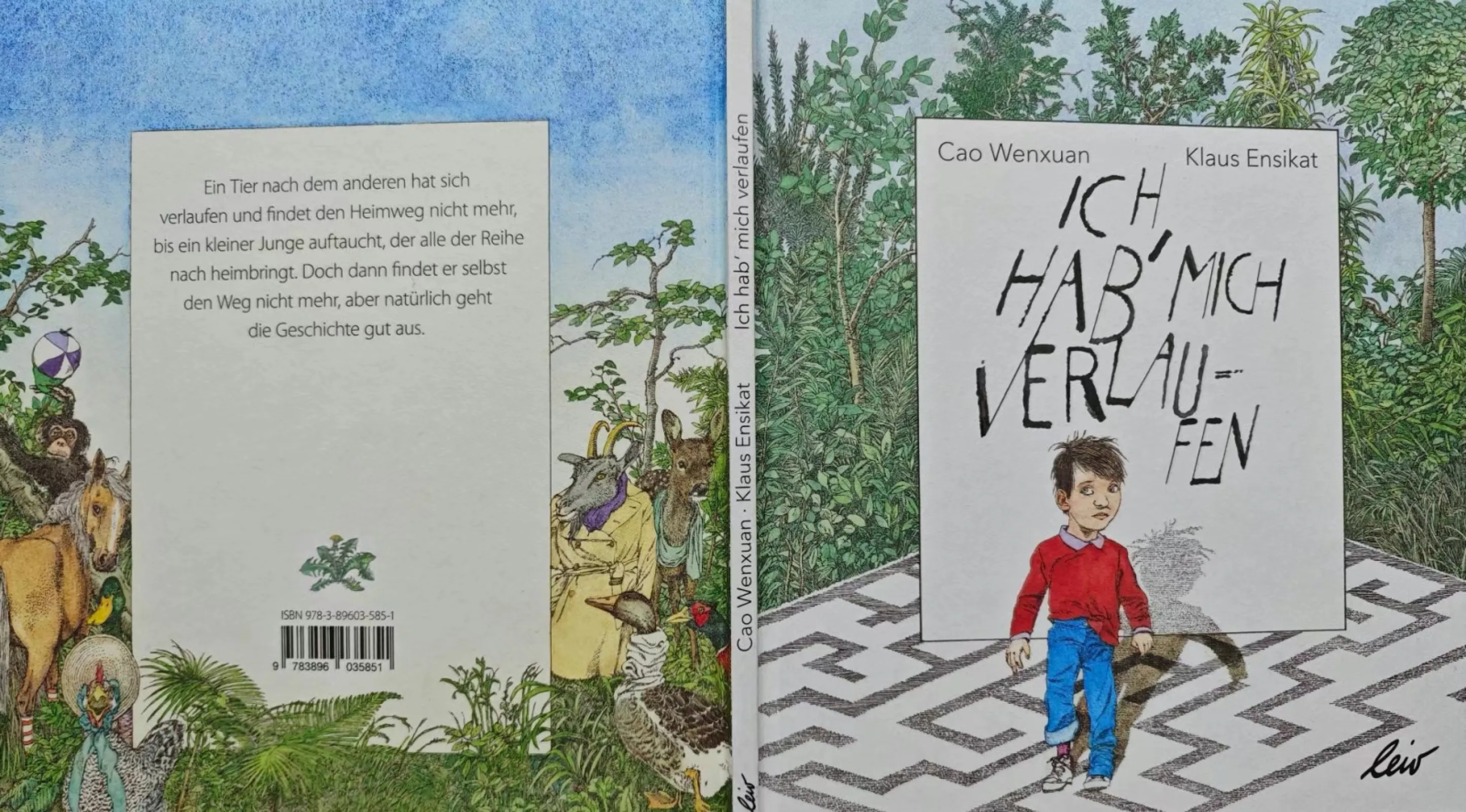 "Ich hab´ mich verlaufen" is a book co-authored by Mr. Cao Wenxuan, the first Chinese winner of the Hans Christian Andersen Award, and Mr. Klaus Ensikat, the first German winner of the Hans Christian Andersen Award for illustration. It was planned by HERCULES Business & Culture GmbH. The German version was published by Leipzig Kinderbuchverlag in Germany.