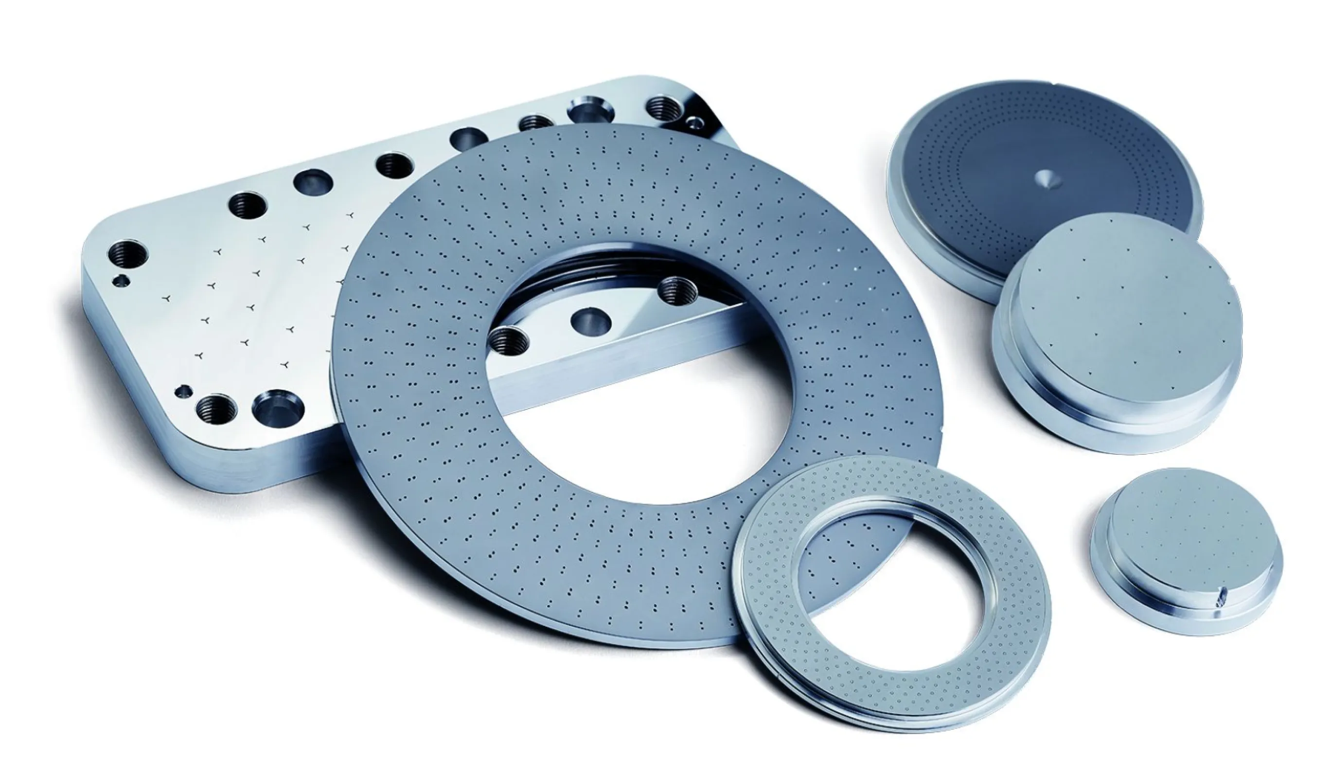 Different kinds of spinnerets and surfaces