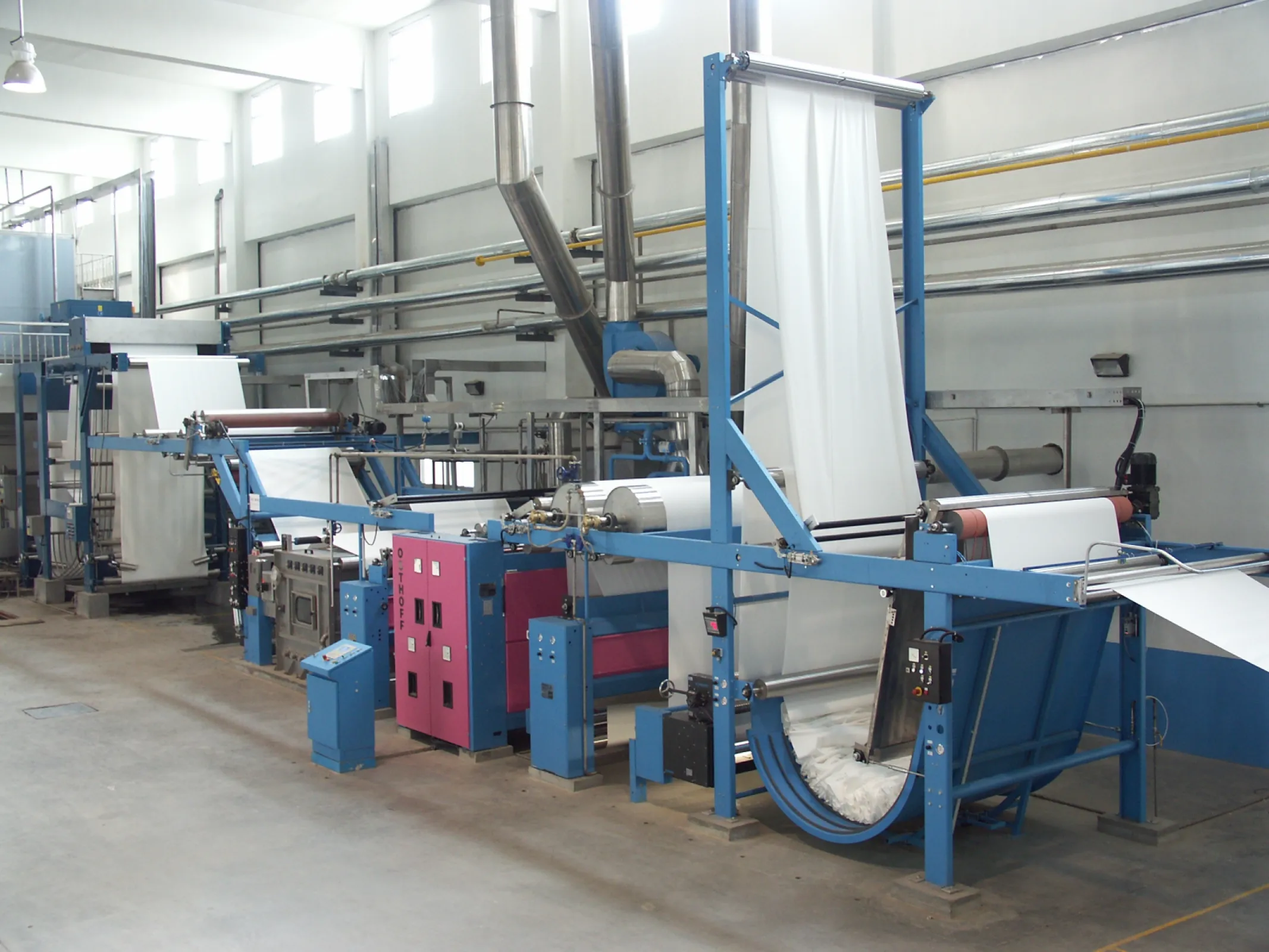 Singeing and desizing line