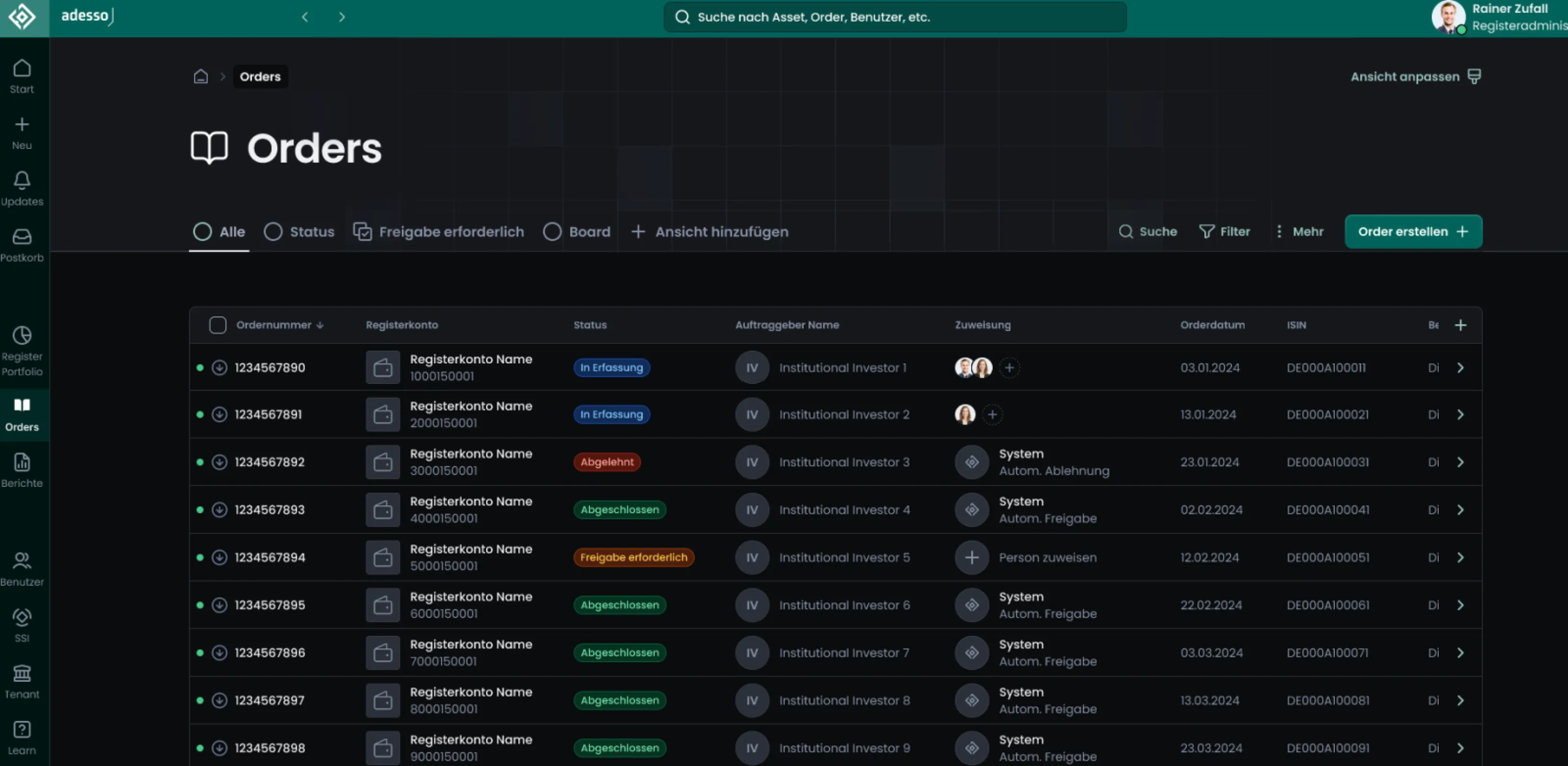 Platform Insight: "Orderbook View"