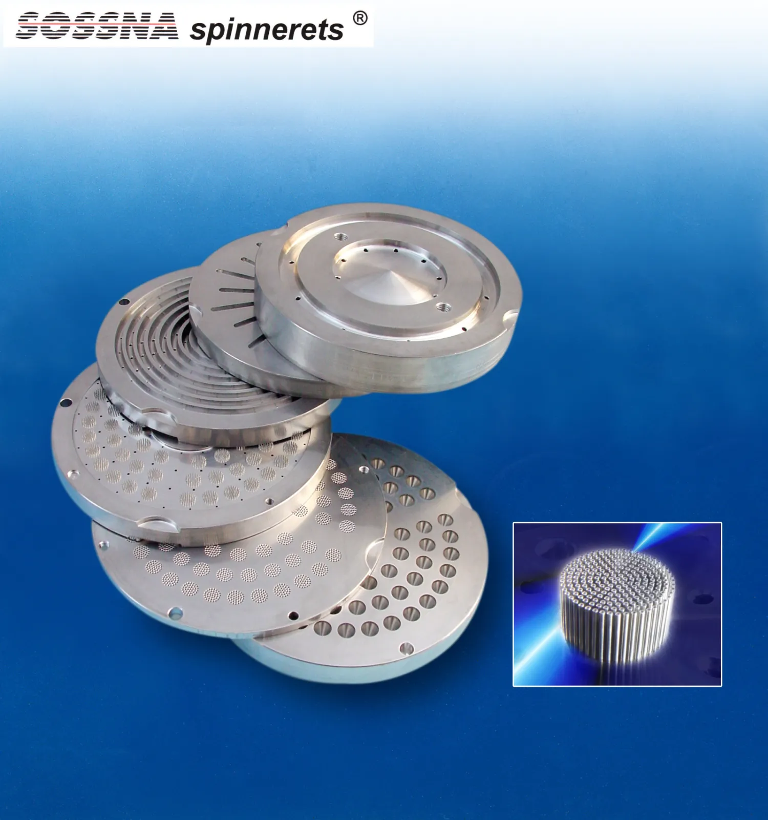 Spin packs for bicomponent spinning