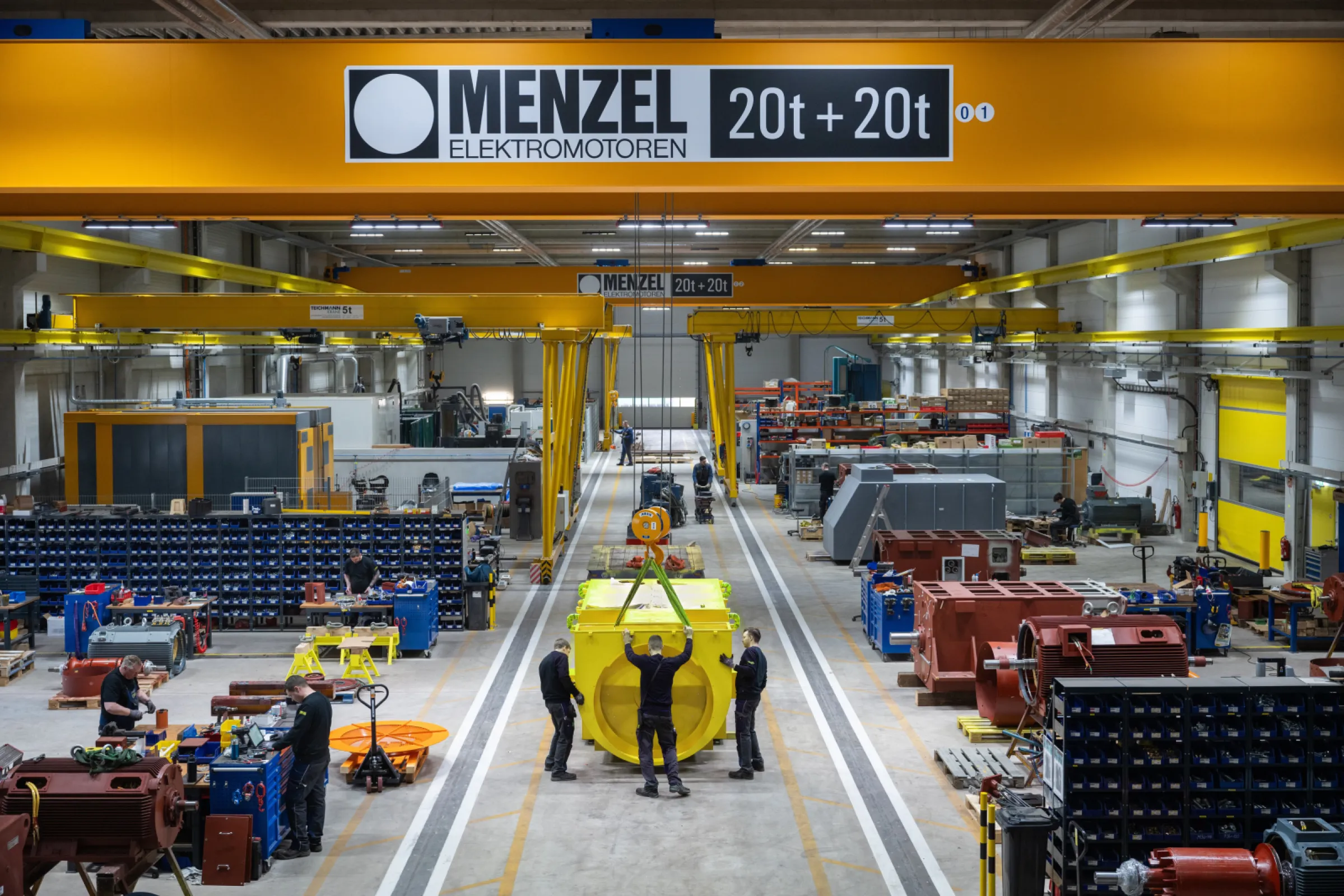 View into MENZEL motor production hall