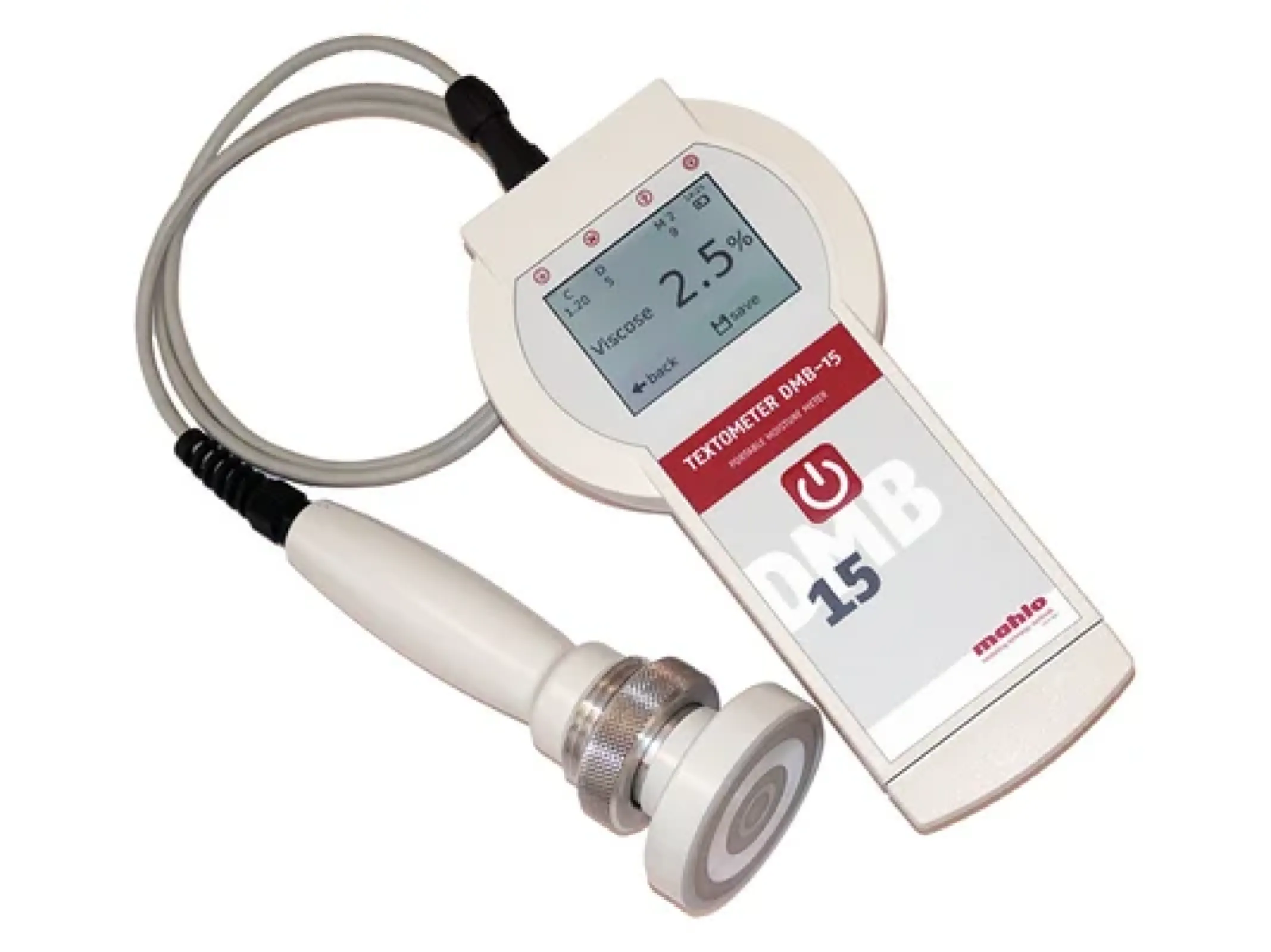 Textometer DMB: Mahlo's portable moisture meter for textiles and nonwovens.