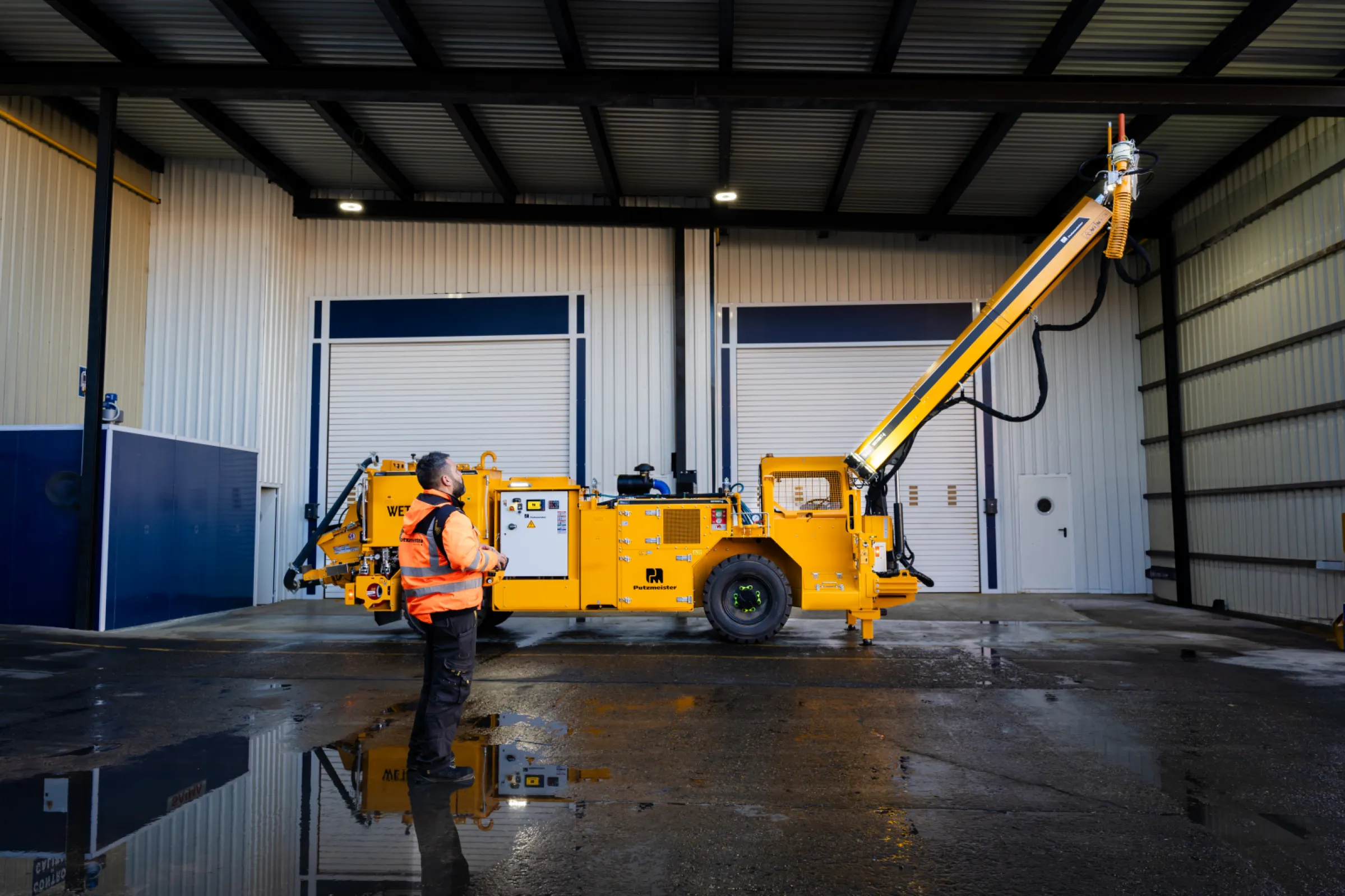 Putzmeister Wetkret 4 spraying reach