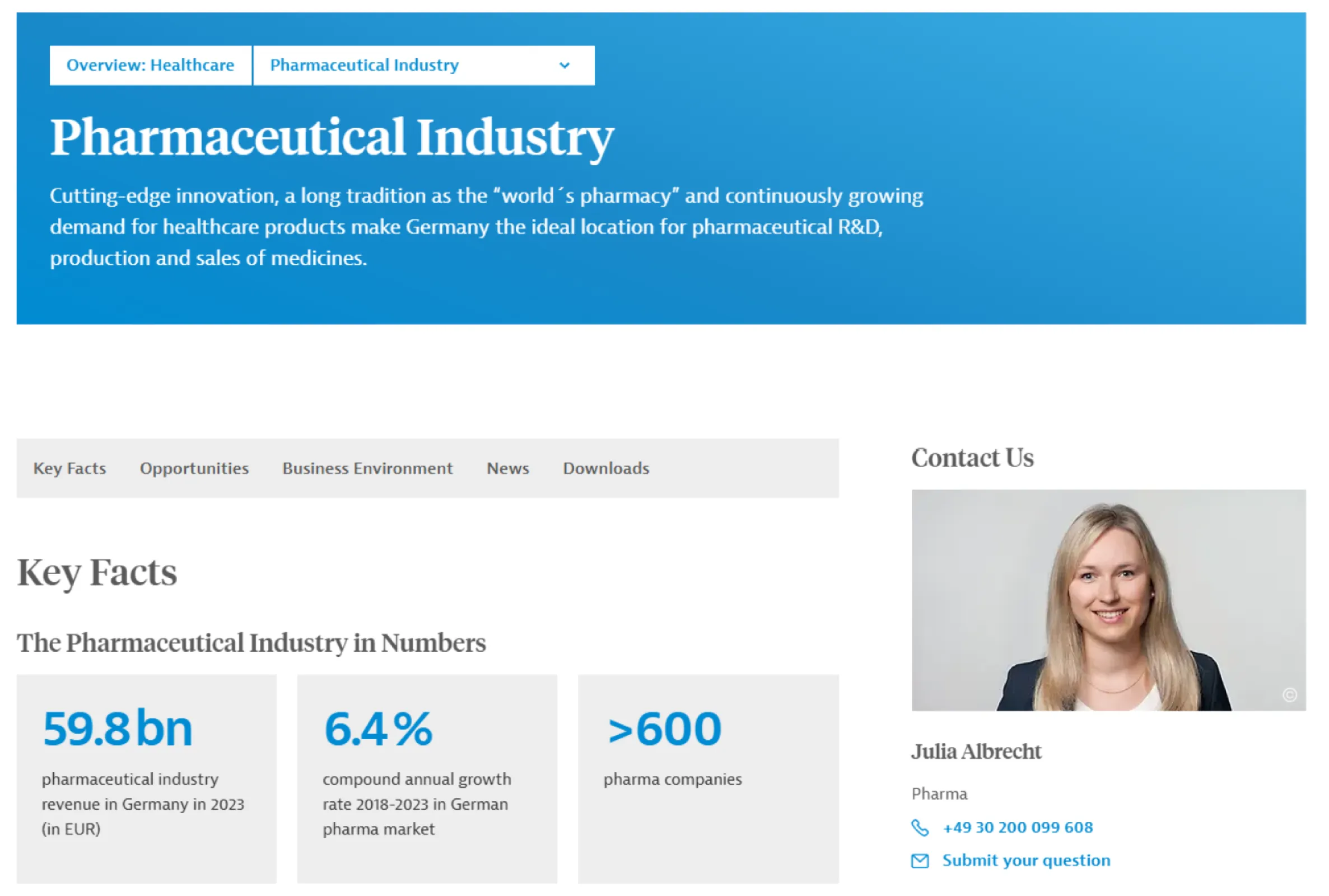 Pharmaceutical Industry: GTAI expert