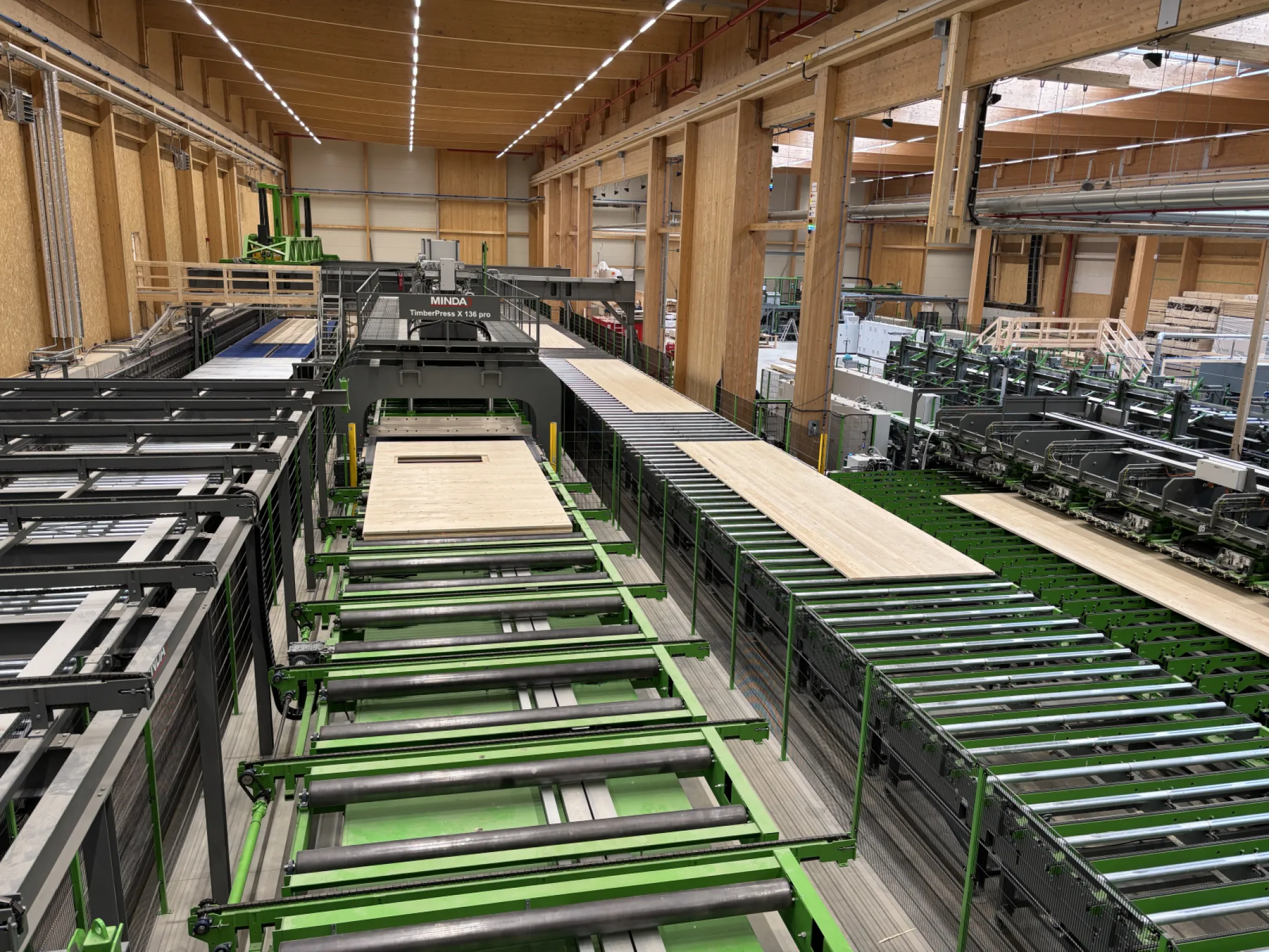 Pressing of CLT panels with cut-outs in the TimberPress X 136 pro