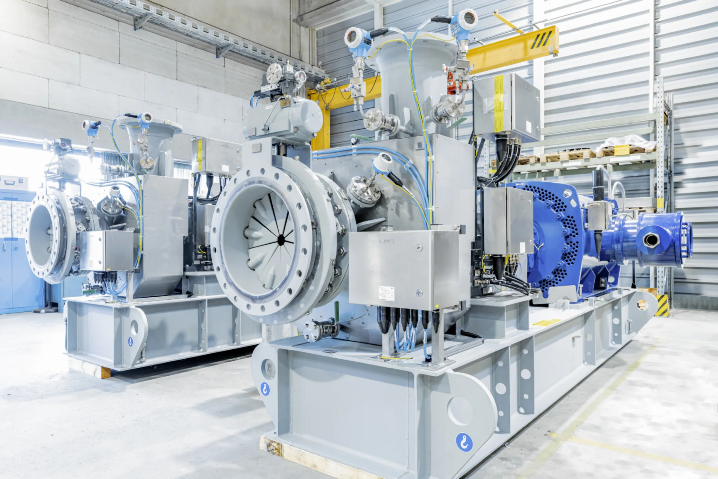 Two compressors for the process gas industry.