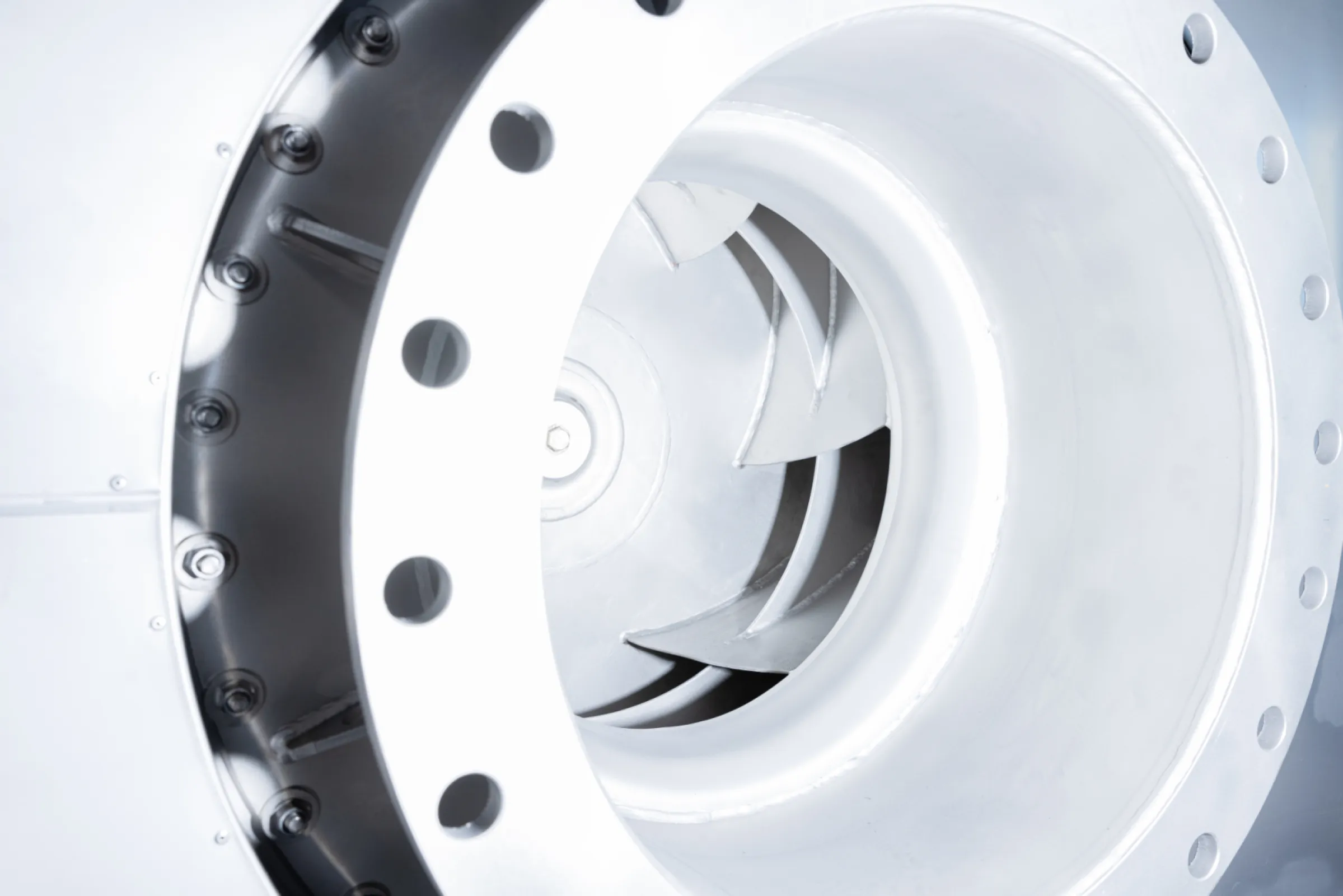 Close-up of a welded FIMA impeller showing the impeller blades.